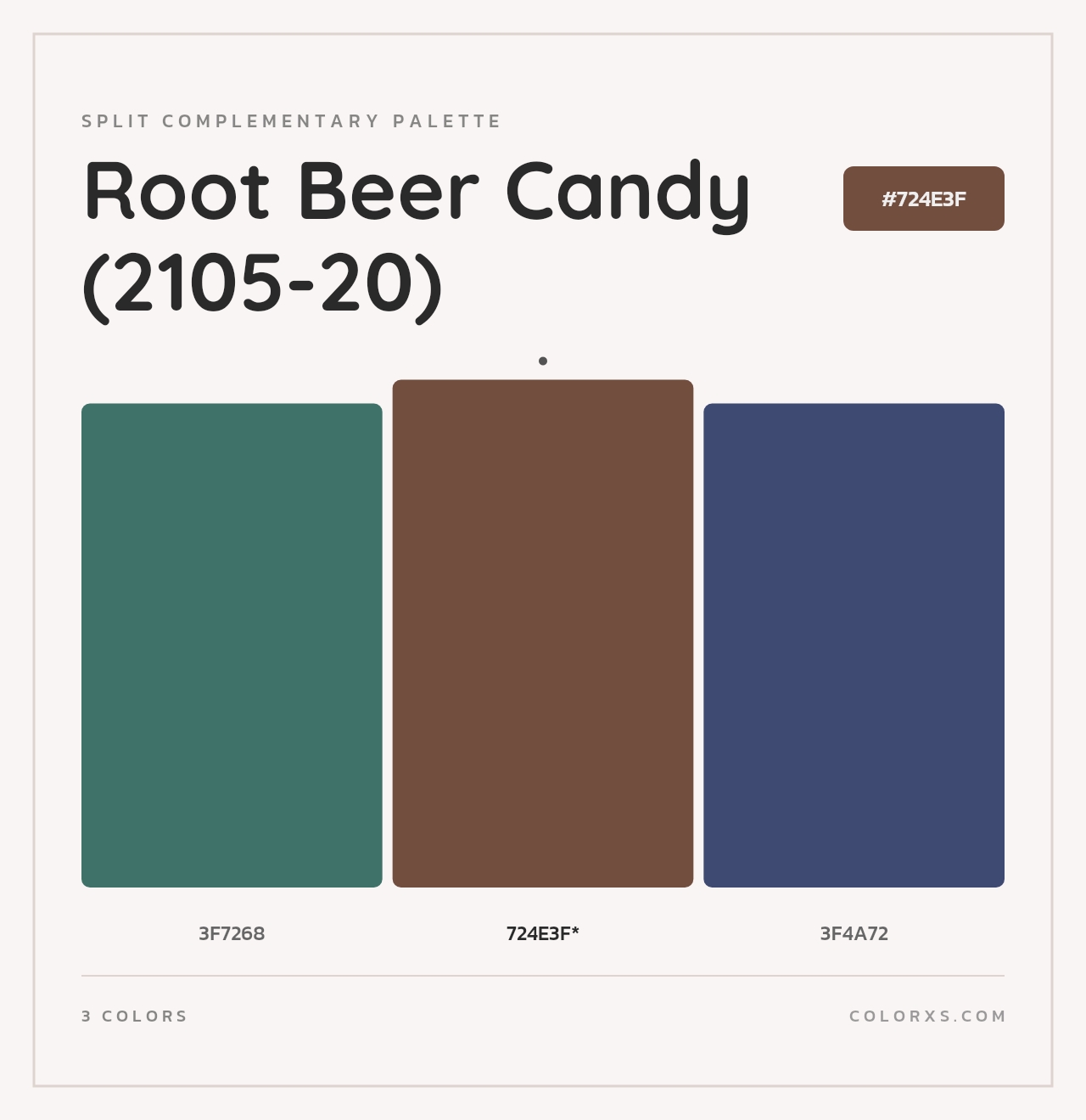 Root Beer Candy (2105-20) - Split-Complementary Color Palette