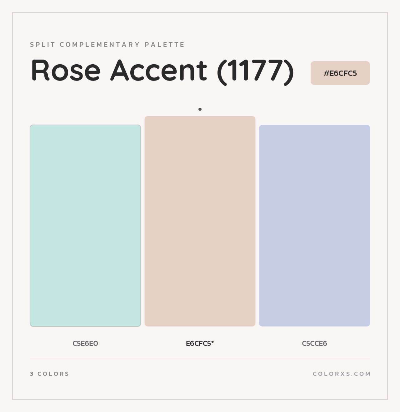 Rose Accent (1177) - Split-Complementary Color Palette