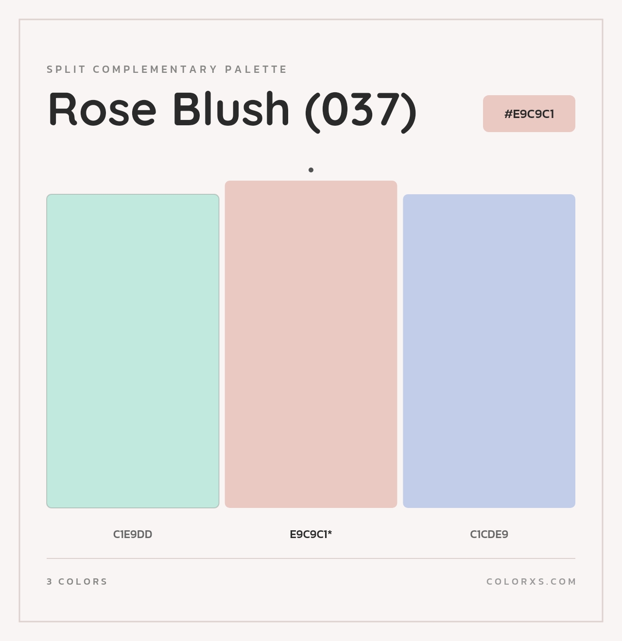 Rose Blush (037) - Split-Complementary Color Palette