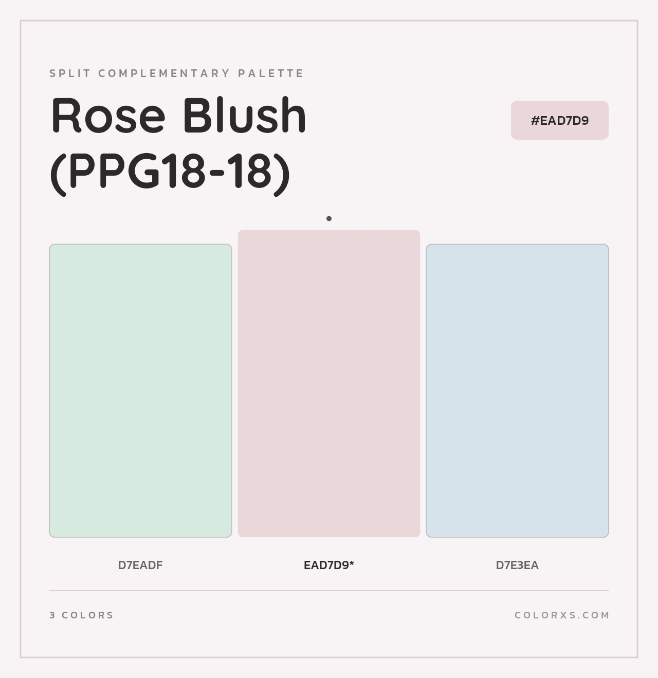 Rose Blush (PPG18-18) - Split-Complementary Color Palette