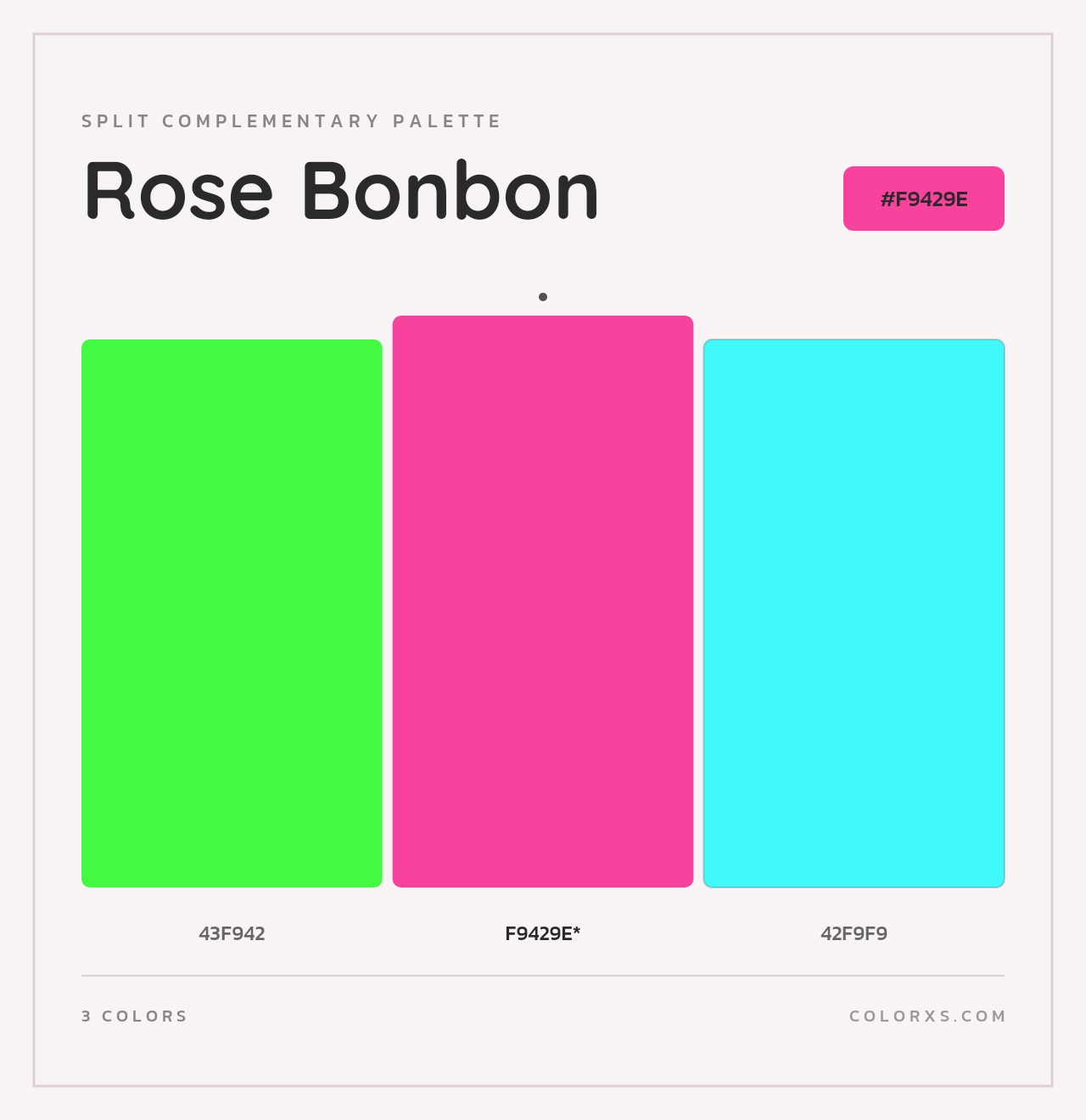 Rose Bonbon - Split-Complementary Color Palette