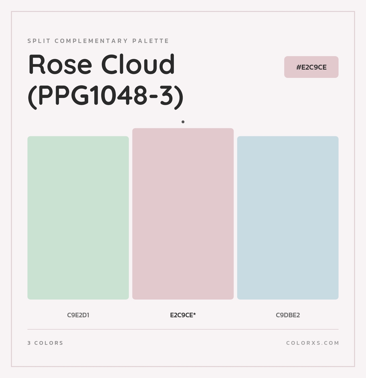 Rose Cloud (PPG1048-3) - Split-Complementary Color Palette