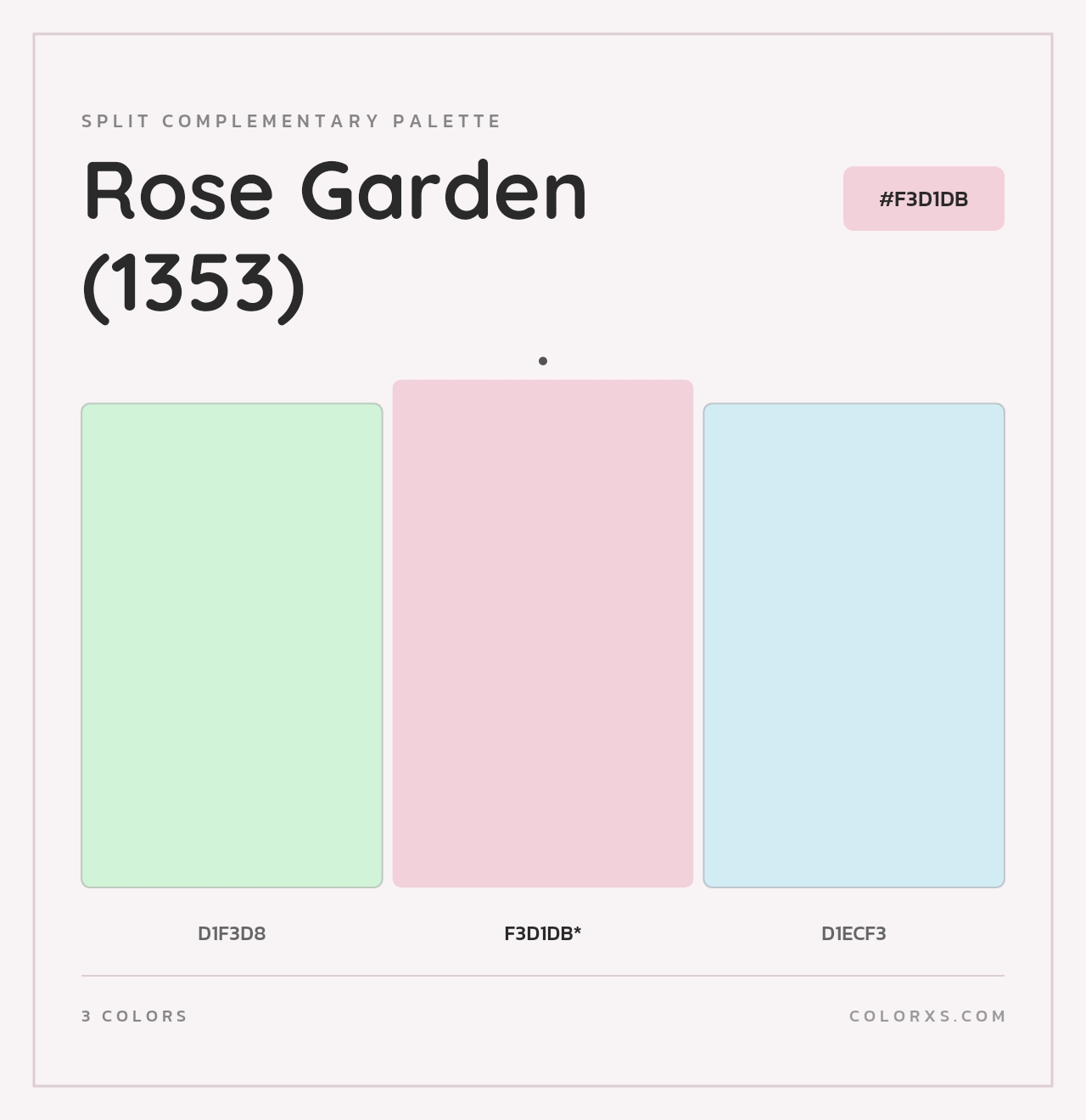 Rose Garden (1353) - Split-Complementary Color Palette