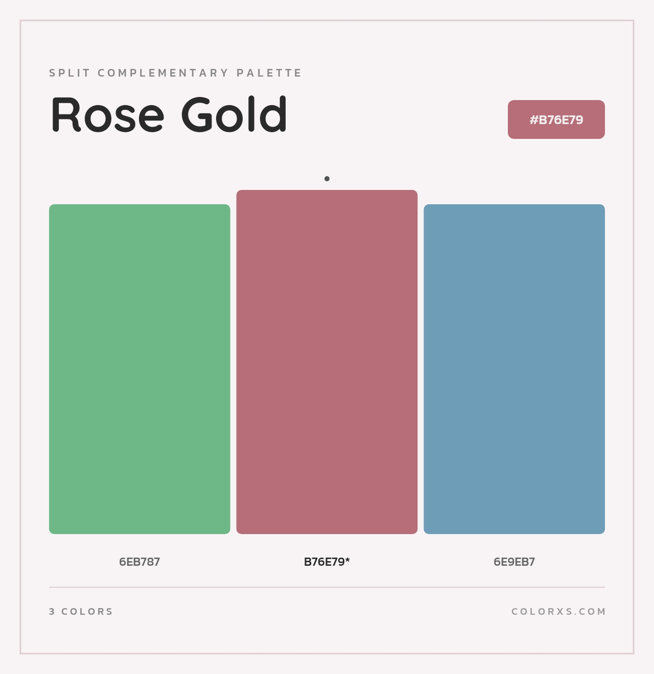 Rose Gold - Split-Complementary Color Palette