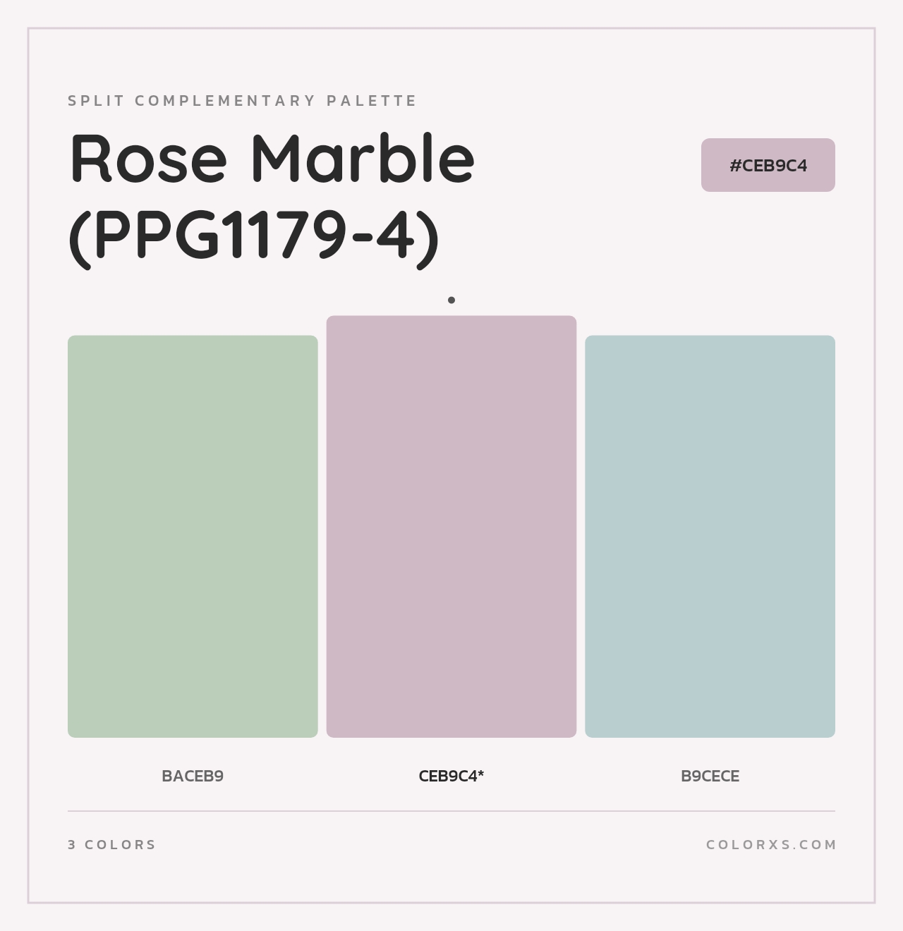Rose Marble (PPG1179-4) - Split-Complementary Color Palette