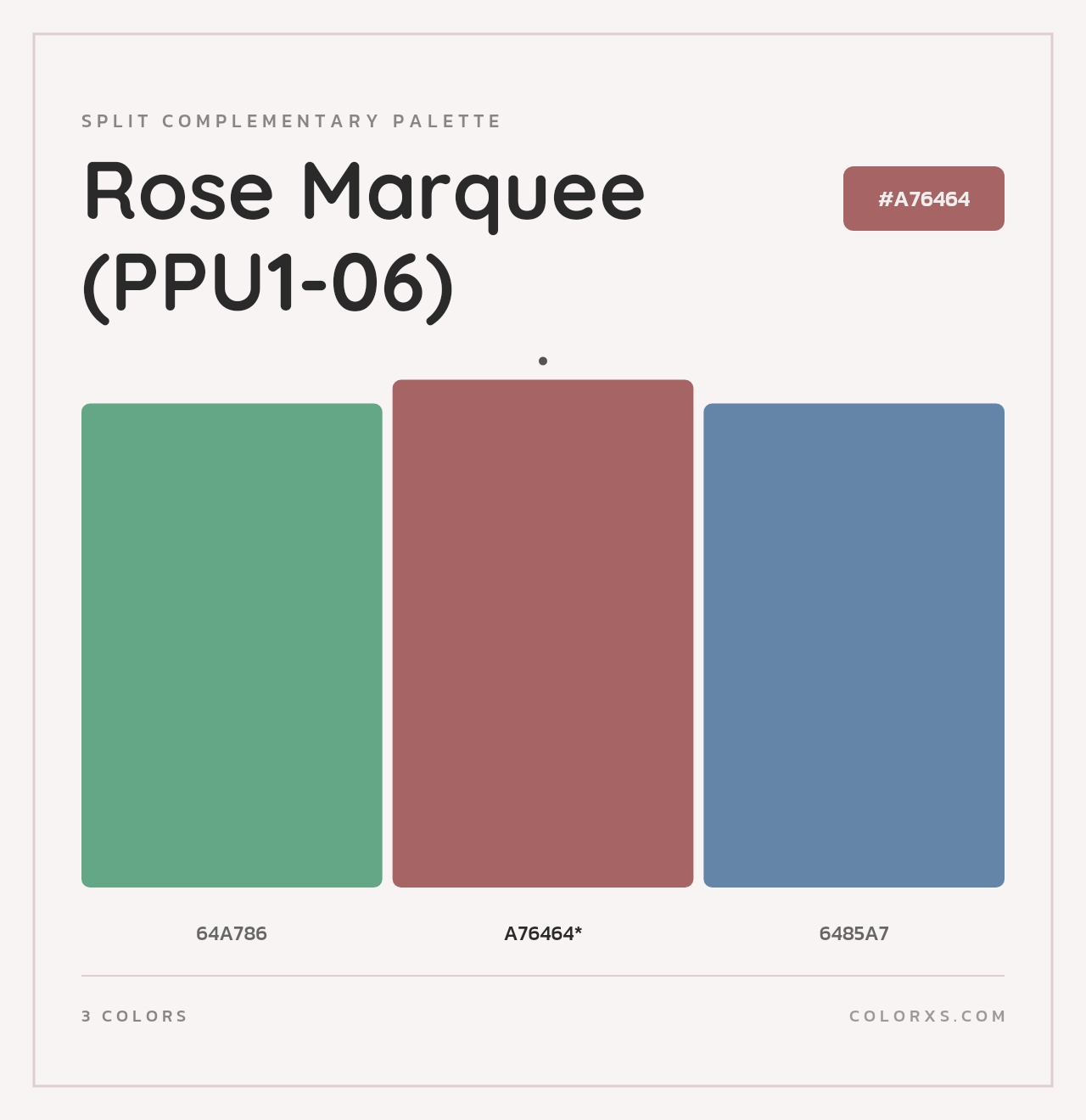 Rose Marquee (PPU1-06) - Split-Complementary Color Palette