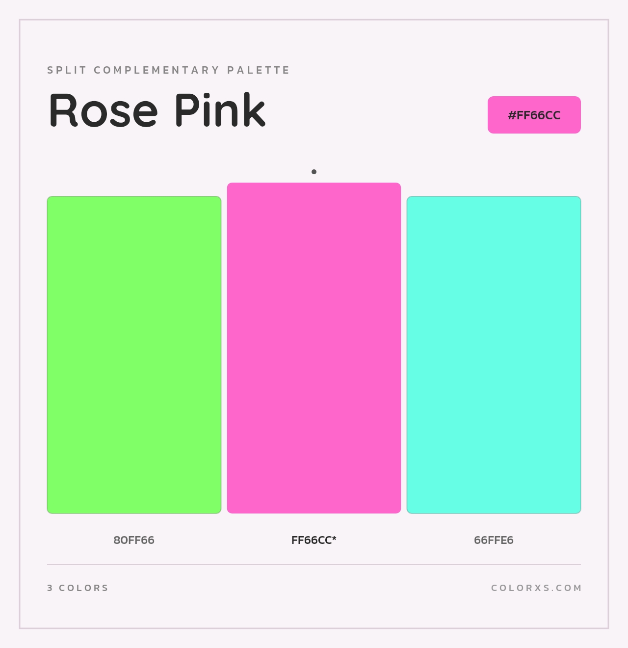 Rose Pink - Split-Complementary Color Palette