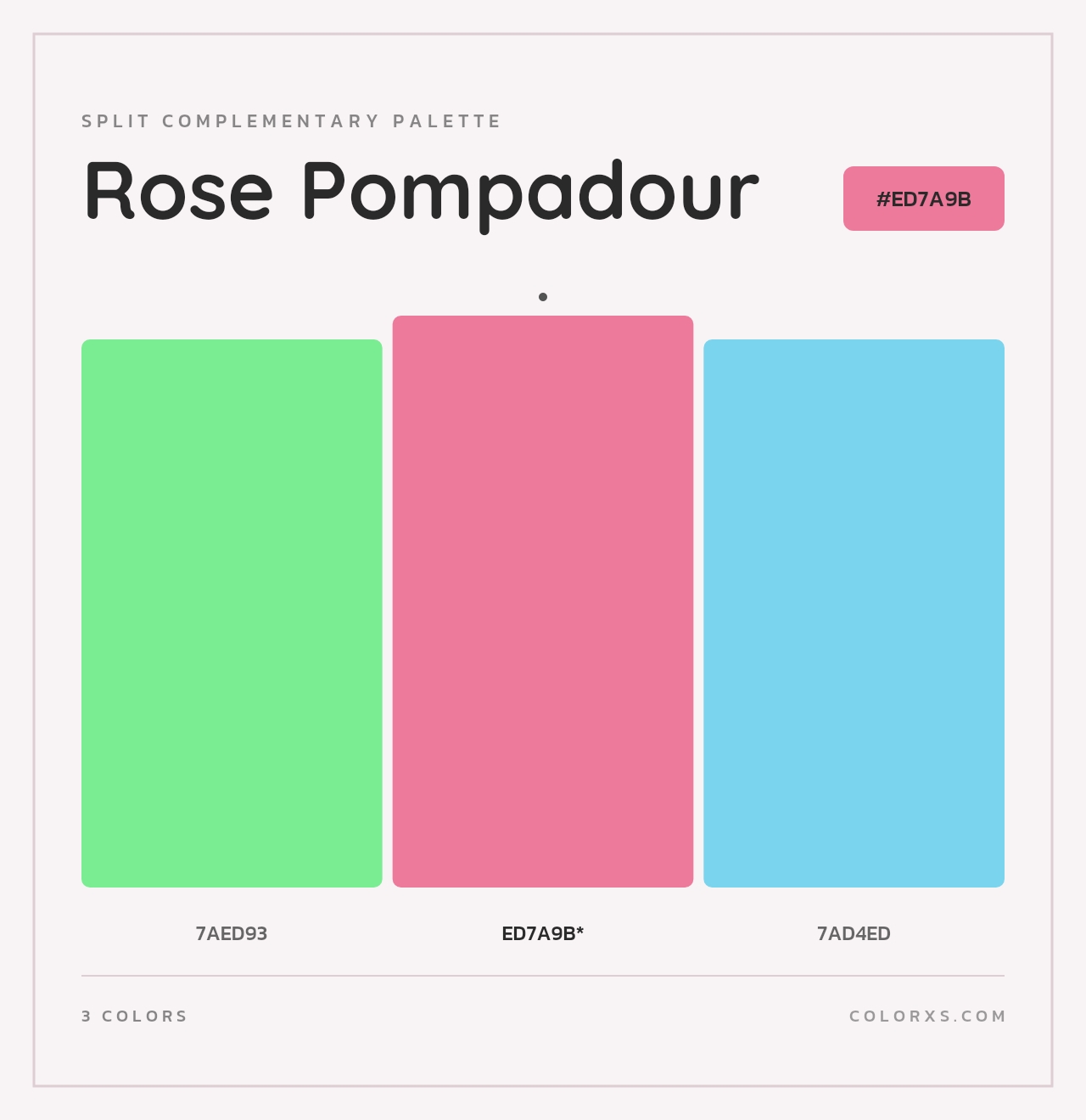 Rose Pompadour - Split-Complementary Color Palette