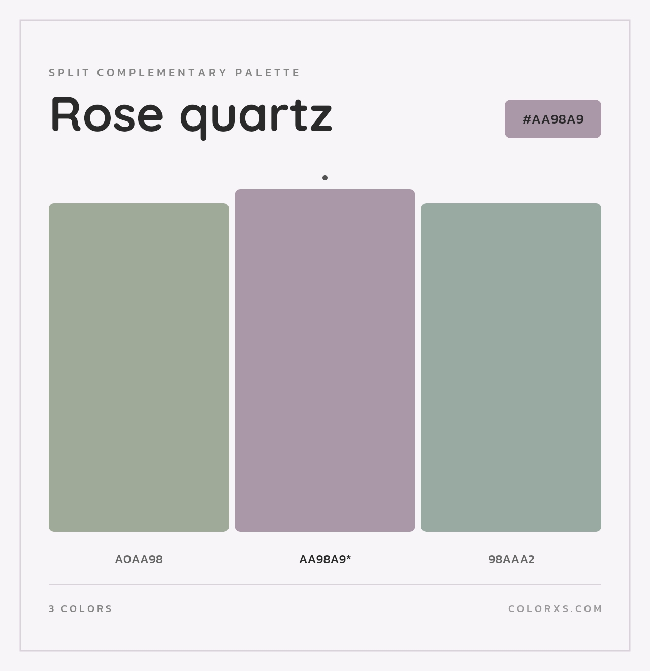 Rose quartz - Split-Complementary Color Palette
