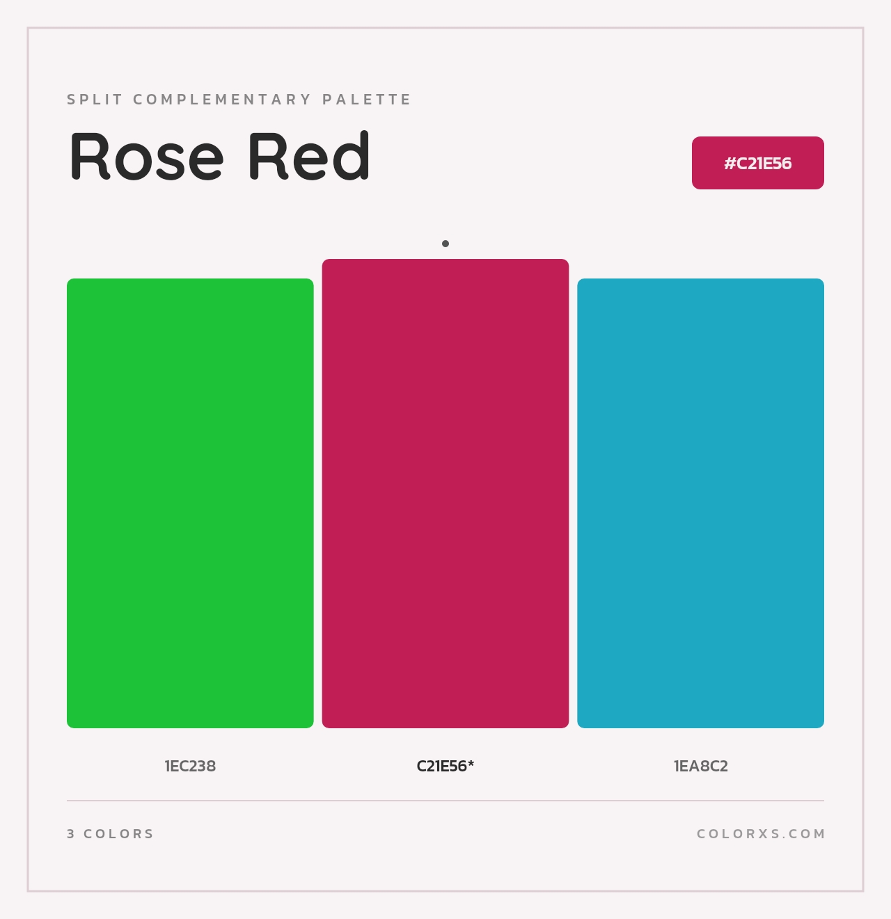 Rose Red - Split-Complementary Color Palette