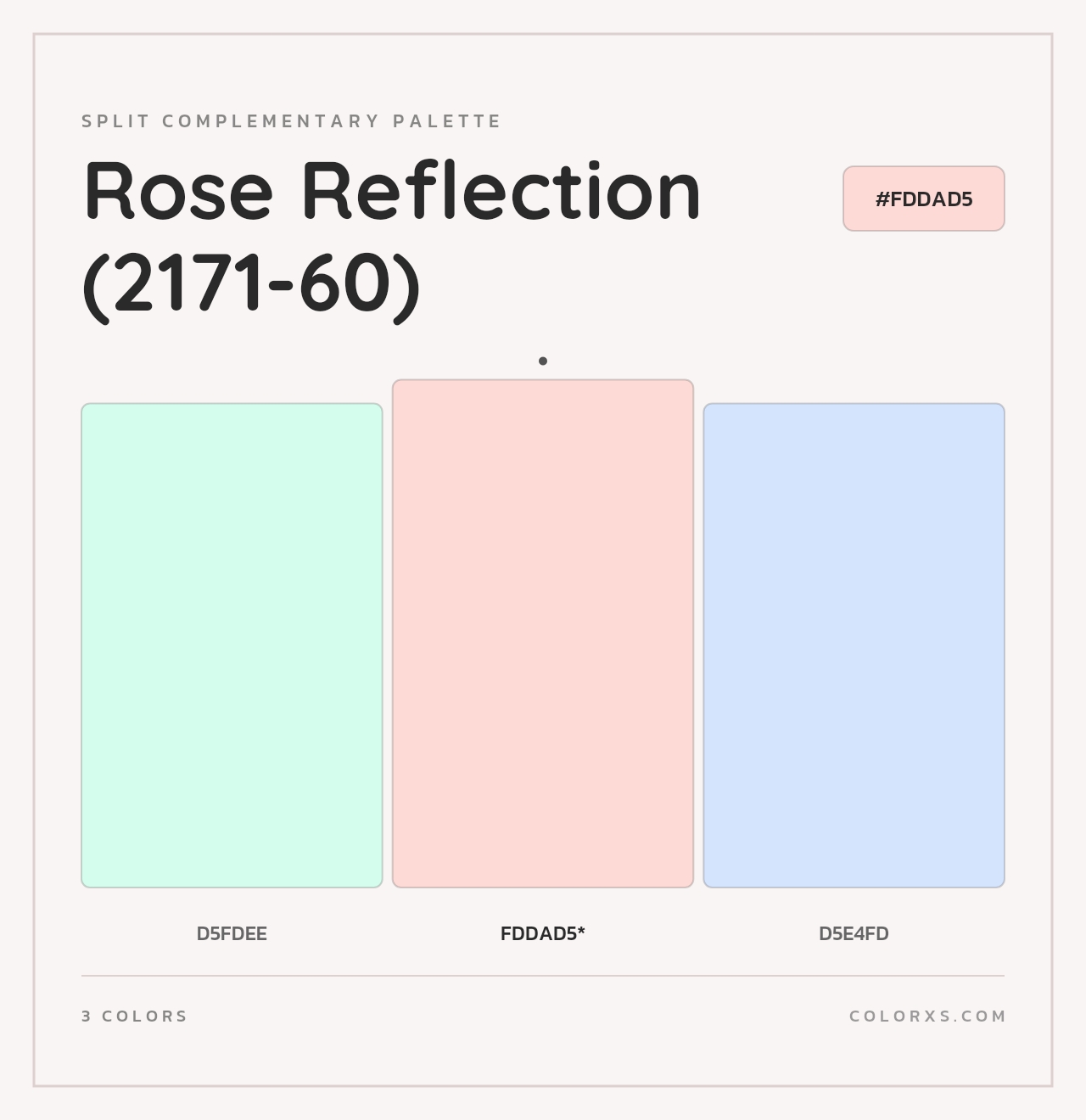 Rose Reflection (2171-60) - Split-Complementary Color Palette