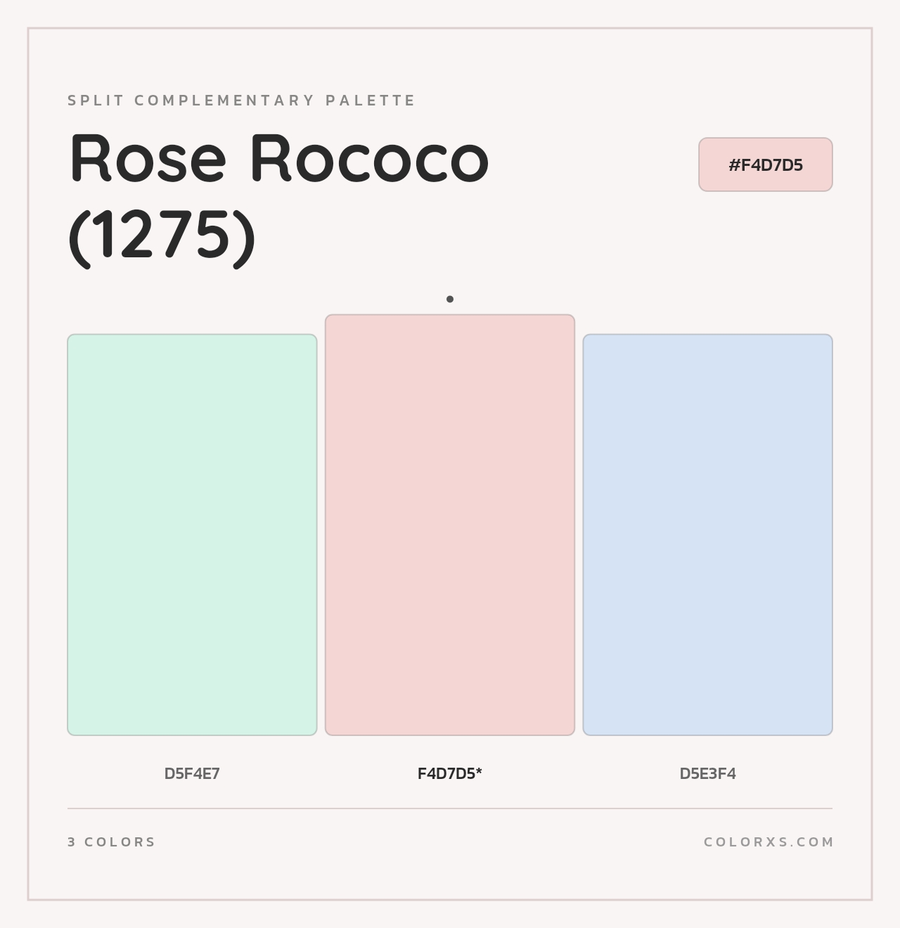 Rose Rococo (1275) - Split-Complementary Color Palette