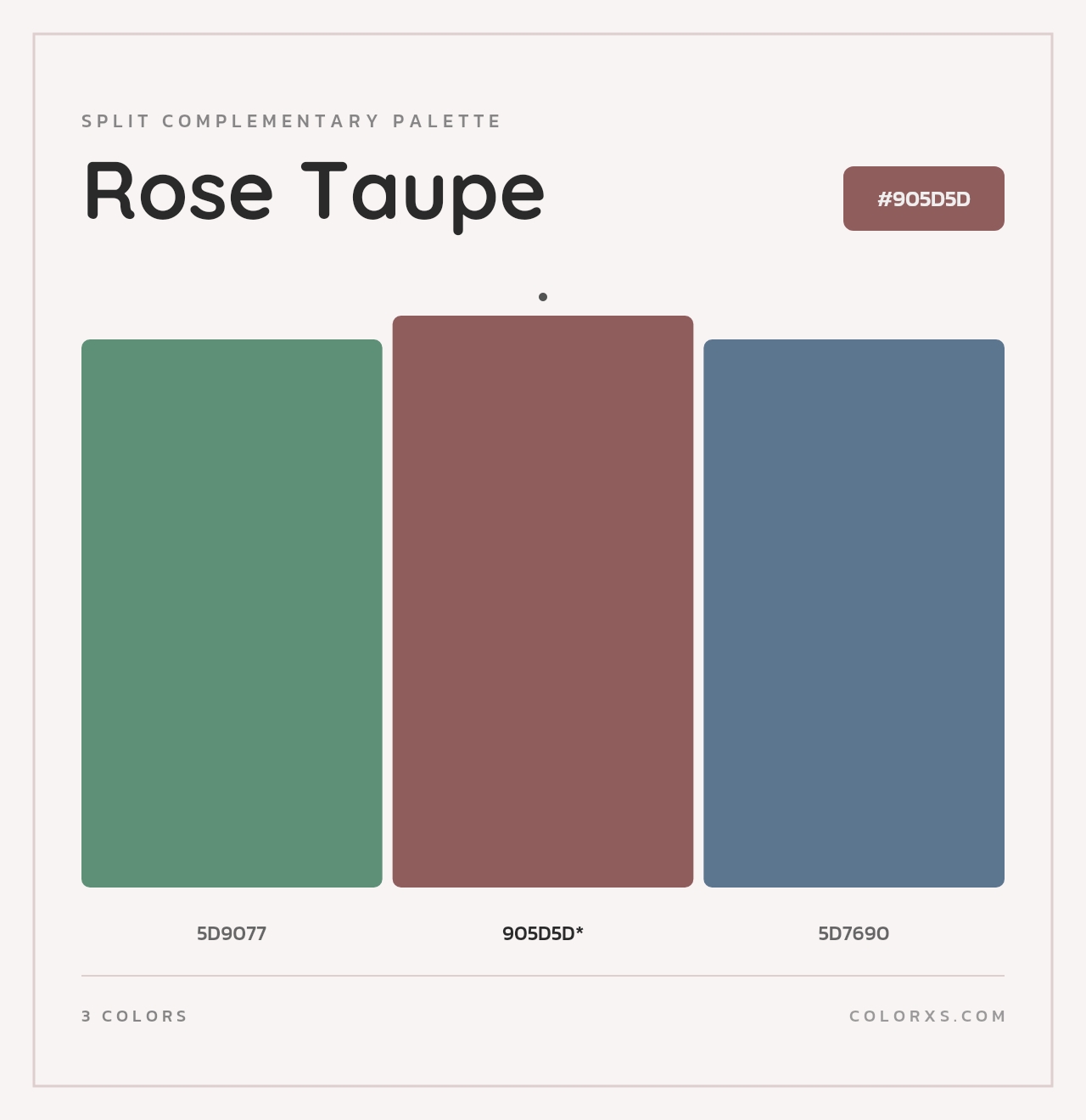 Rose Taupe - Split-Complementary Color Palette