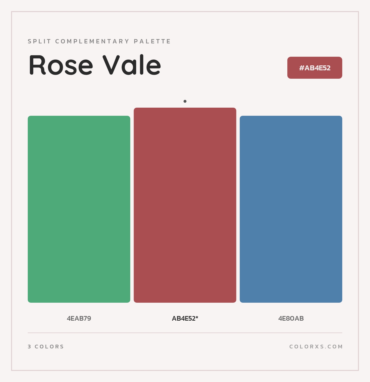 Rose Vale - Split-Complementary Color Palette