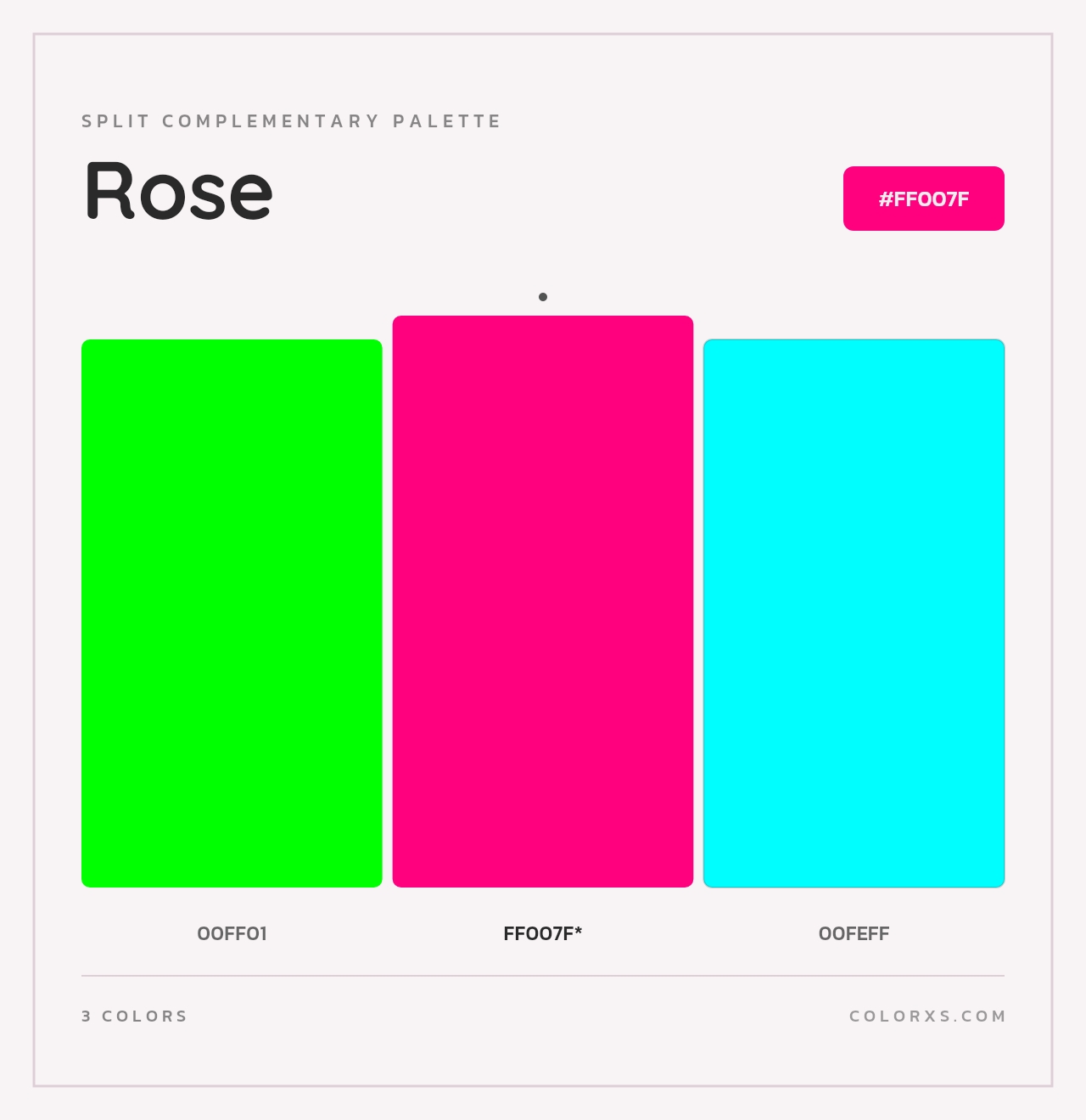 Rose - Split-Complementary Color Palette