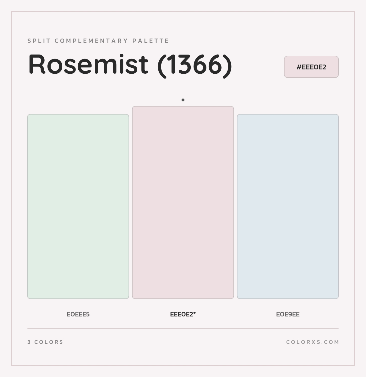 Rosemist (1366) - Split-Complementary Color Palette