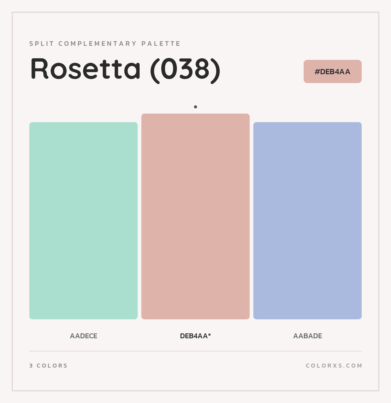Rosetta (038) - Split-Complementary Color Palette