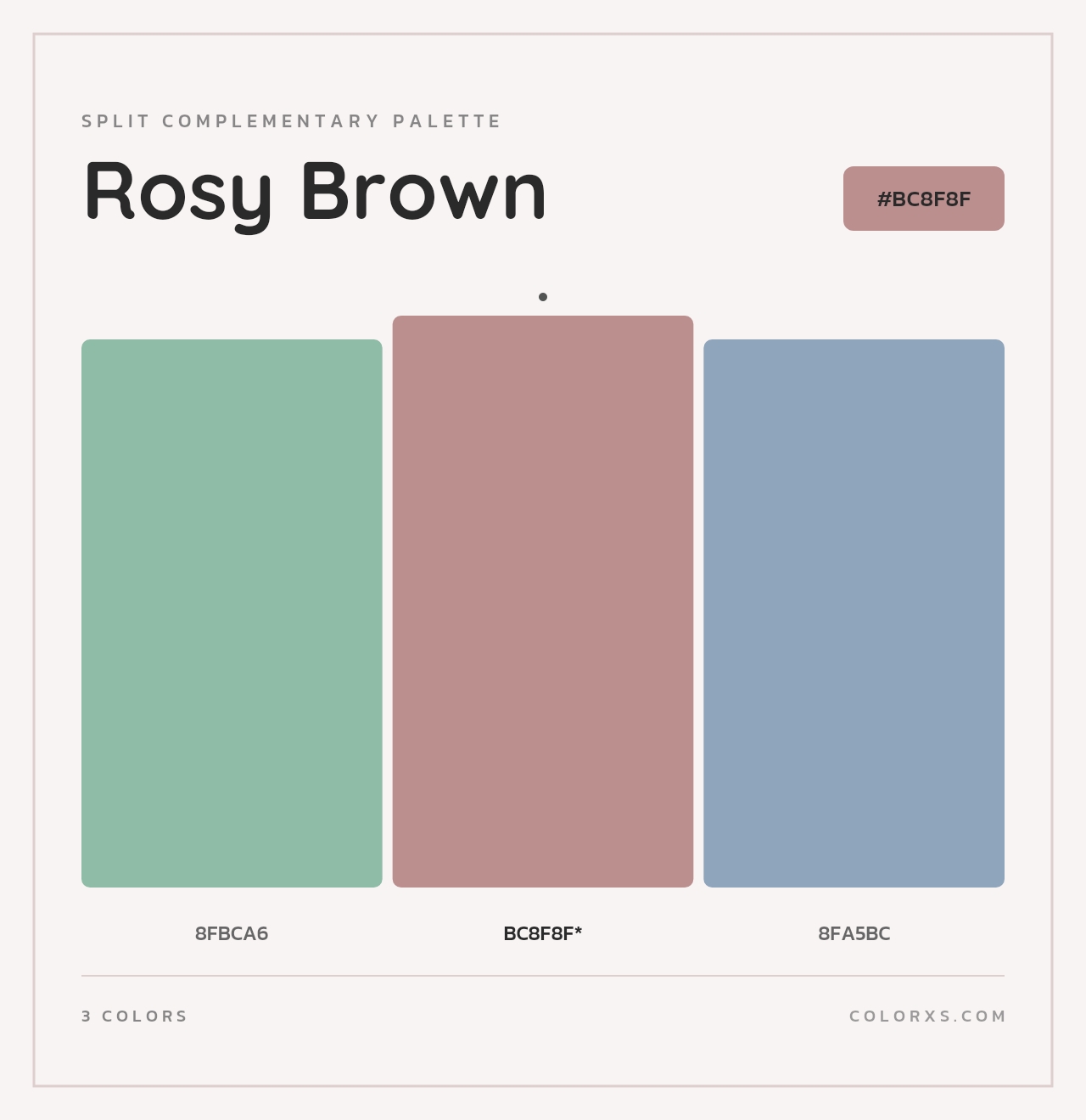 Rosy Brown - Split-Complementary Color Palette