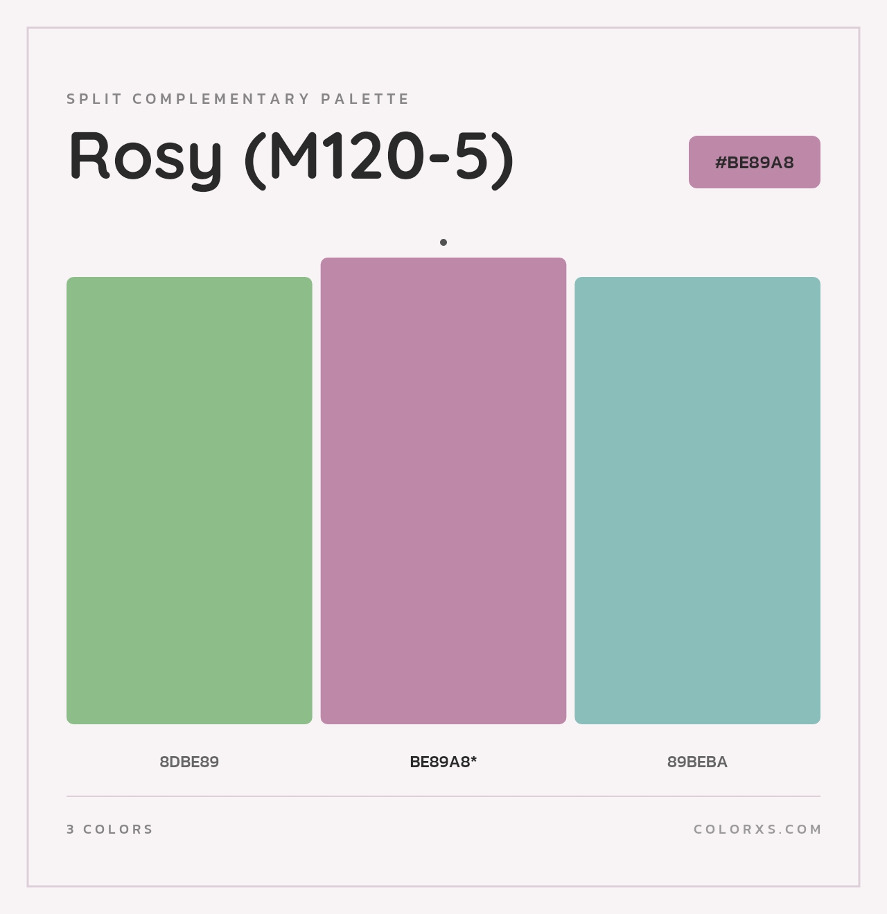 Rosy (M120-5) - Split-Complementary Color Palette