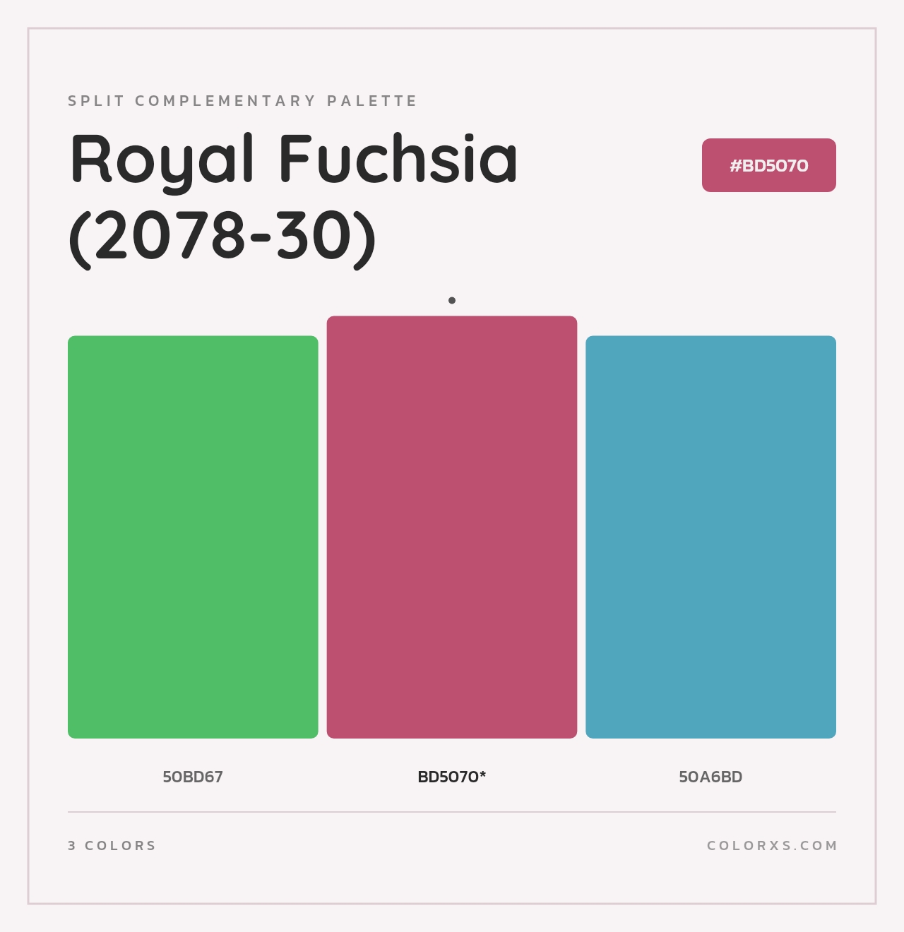 Royal Fuchsia (2078-30) - Split-Complementary Color Palette