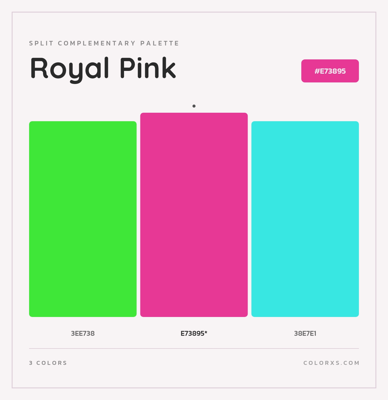 Royal Pink - Split-Complementary Color Palette