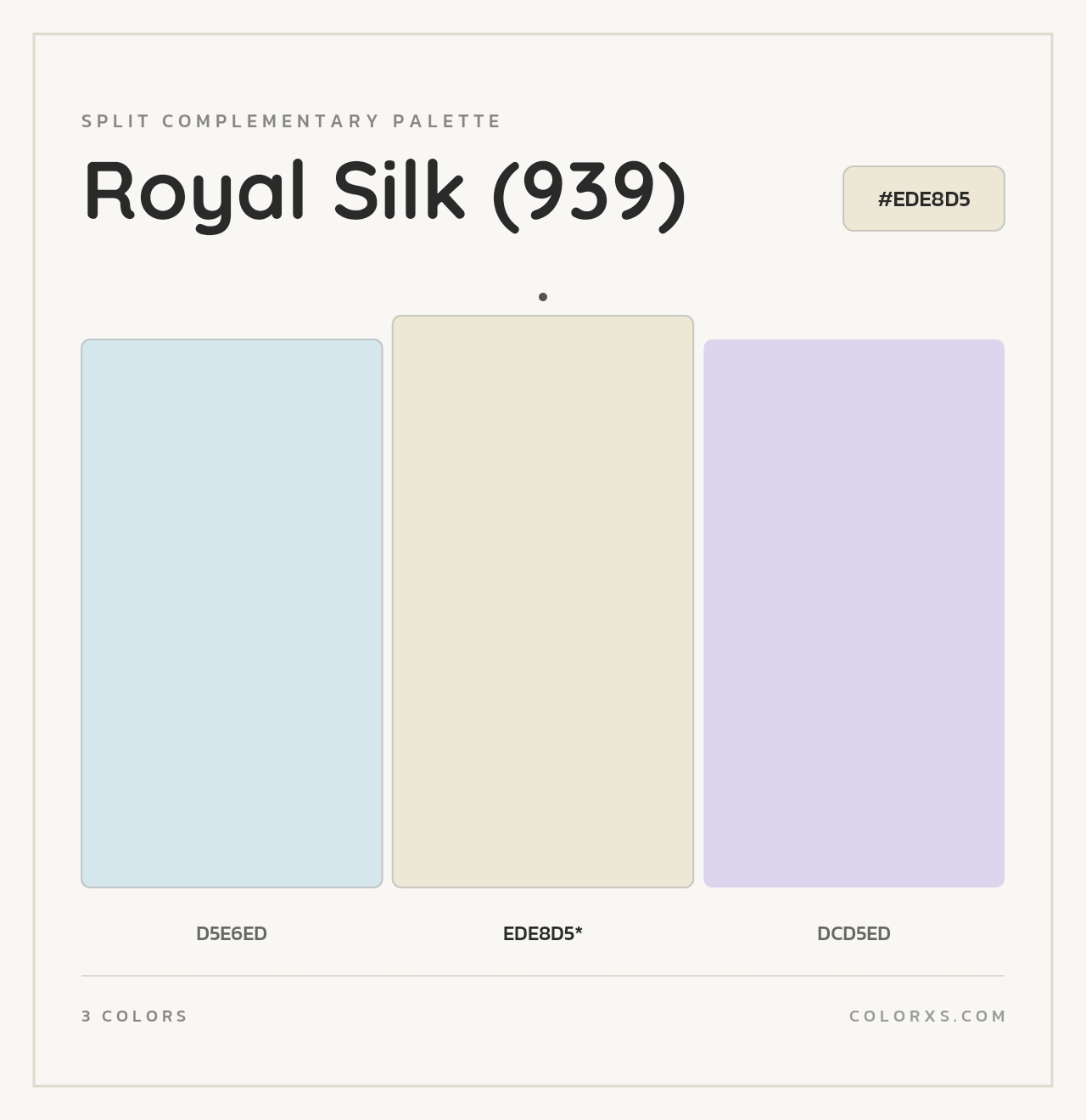Royal Silk (939) - Split-Complementary Color Palette