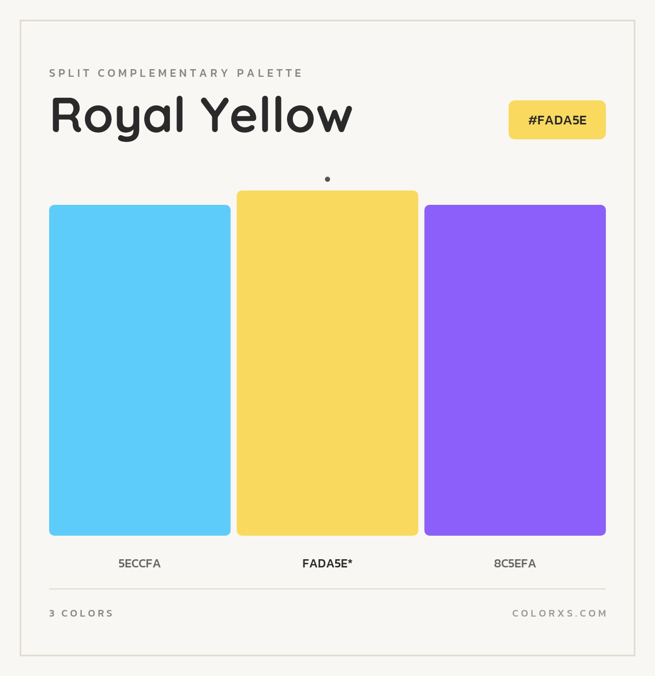 Royal Yellow - Split-Complementary Color Palette