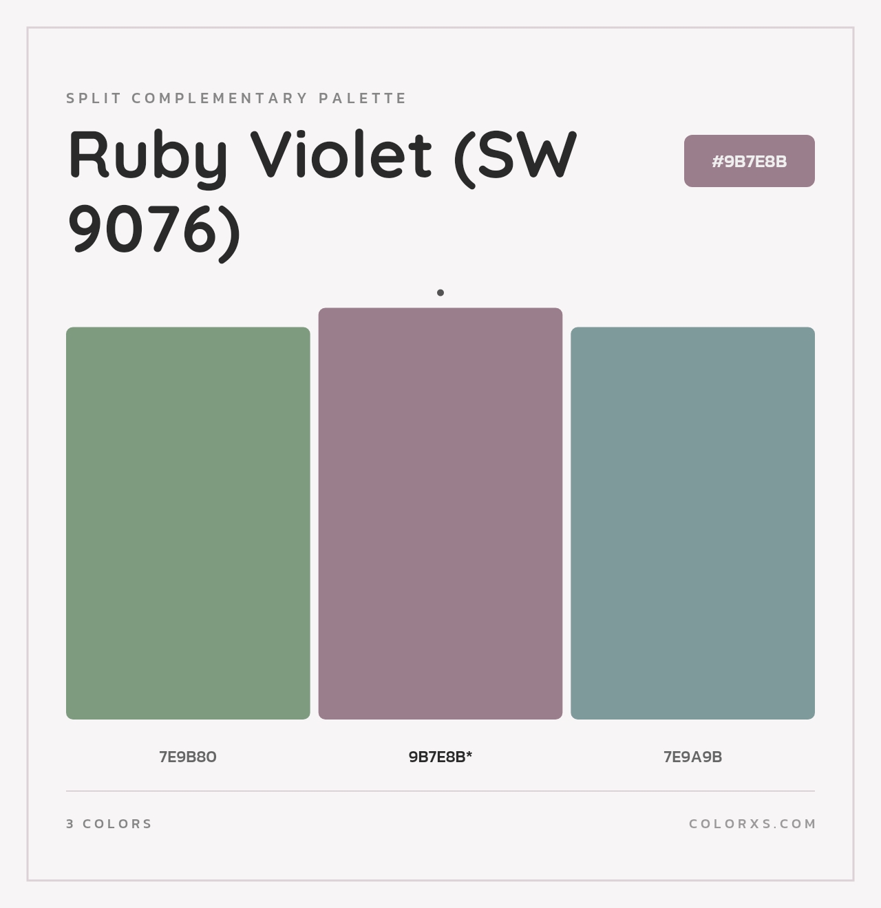 Ruby Violet (SW 9076) - Split-Complementary Color Palette