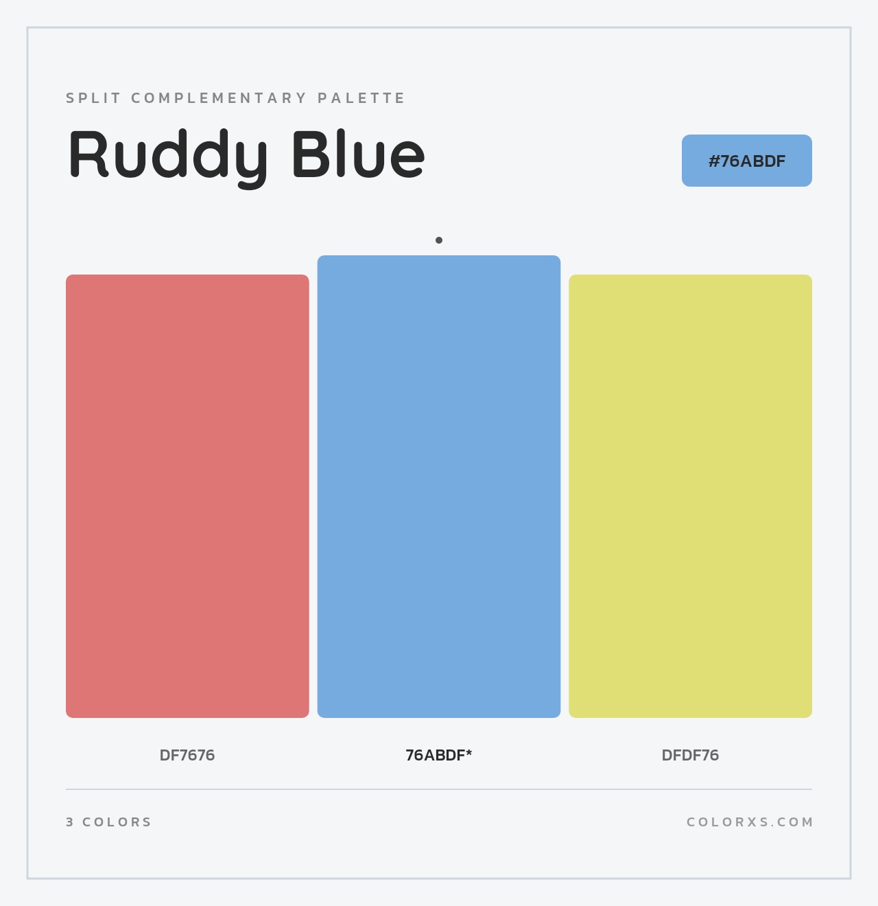 Ruddy Blue - Split-Complementary Color Palette