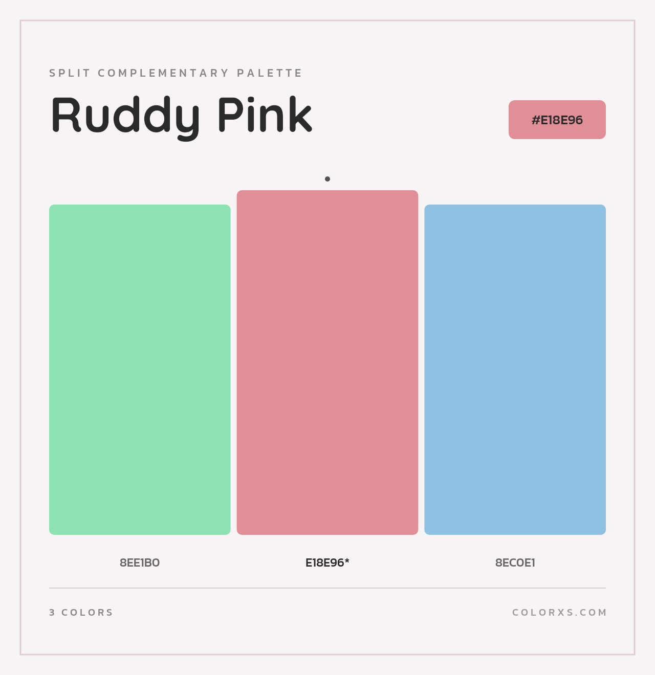 Ruddy Pink - Split-Complementary Color Palette