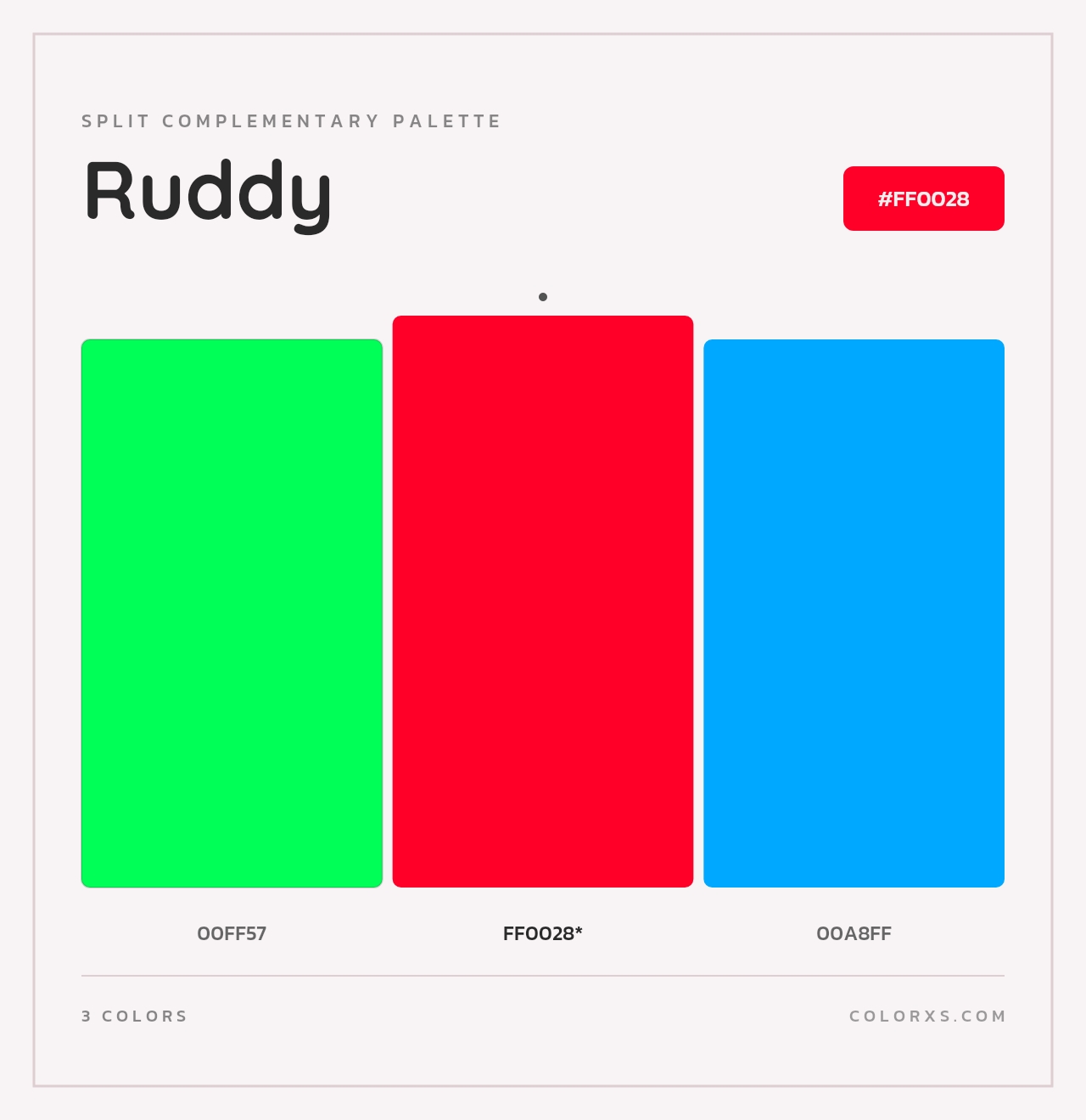 Ruddy - Split-Complementary Color Palette