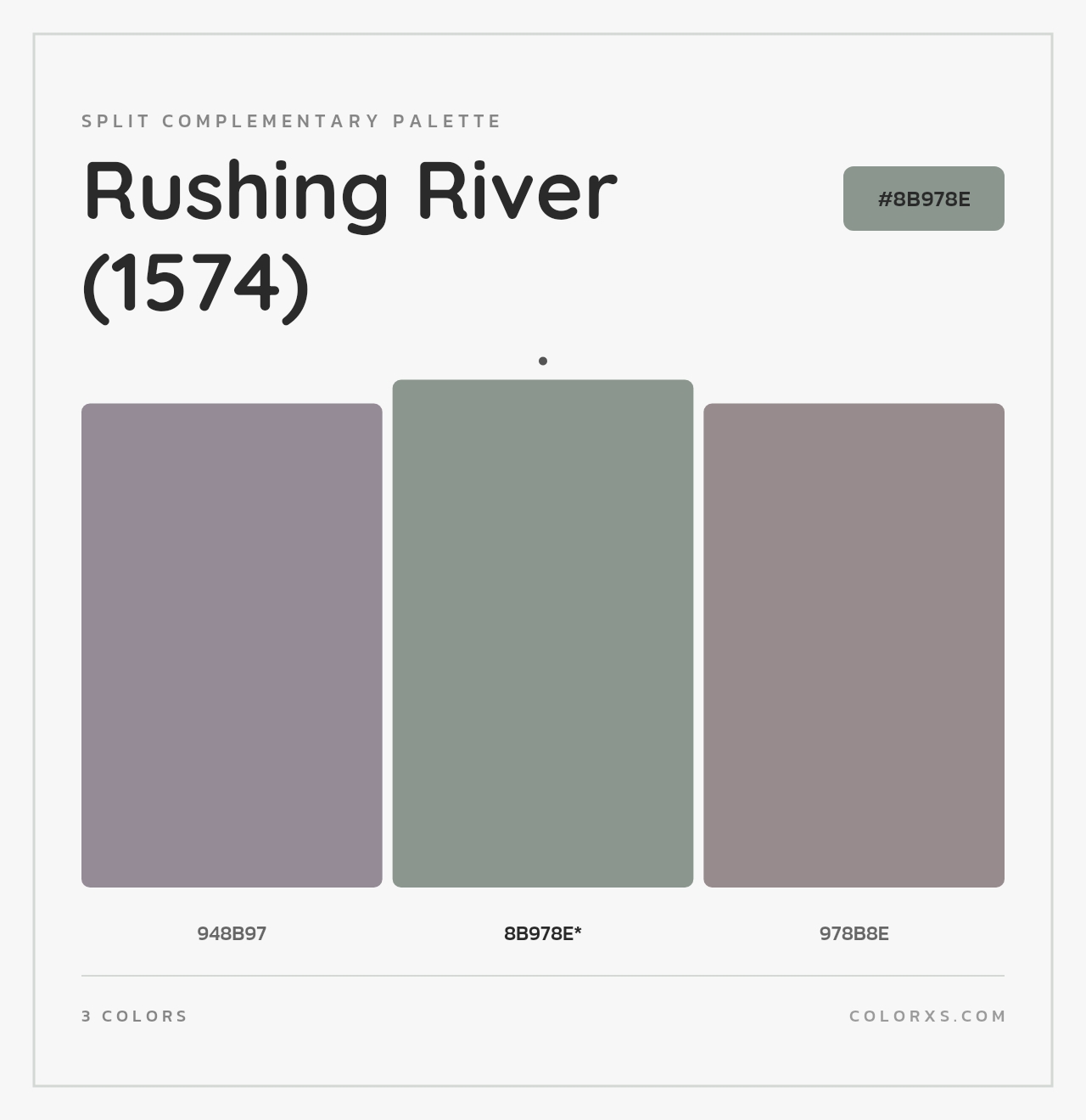 Rushing River (1574) - Split-Complementary Color Palette