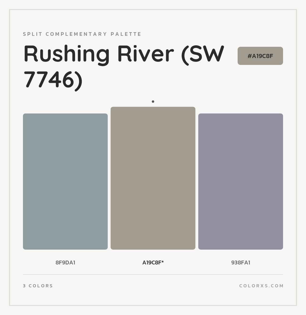 Rushing River (SW 7746) - Split-Complementary Color Palette