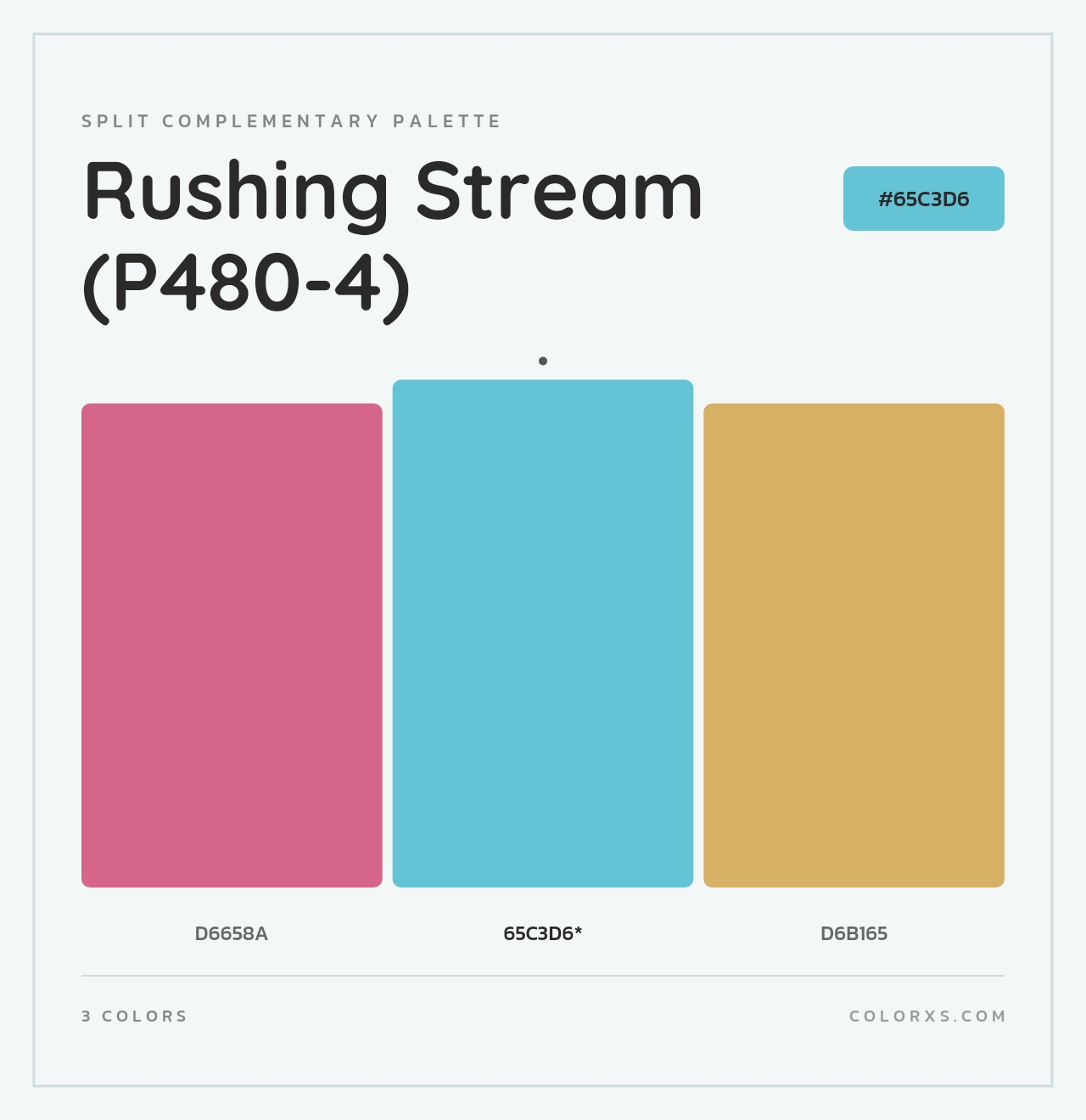 Rushing Stream (P480-4) - Split-Complementary Color Palette