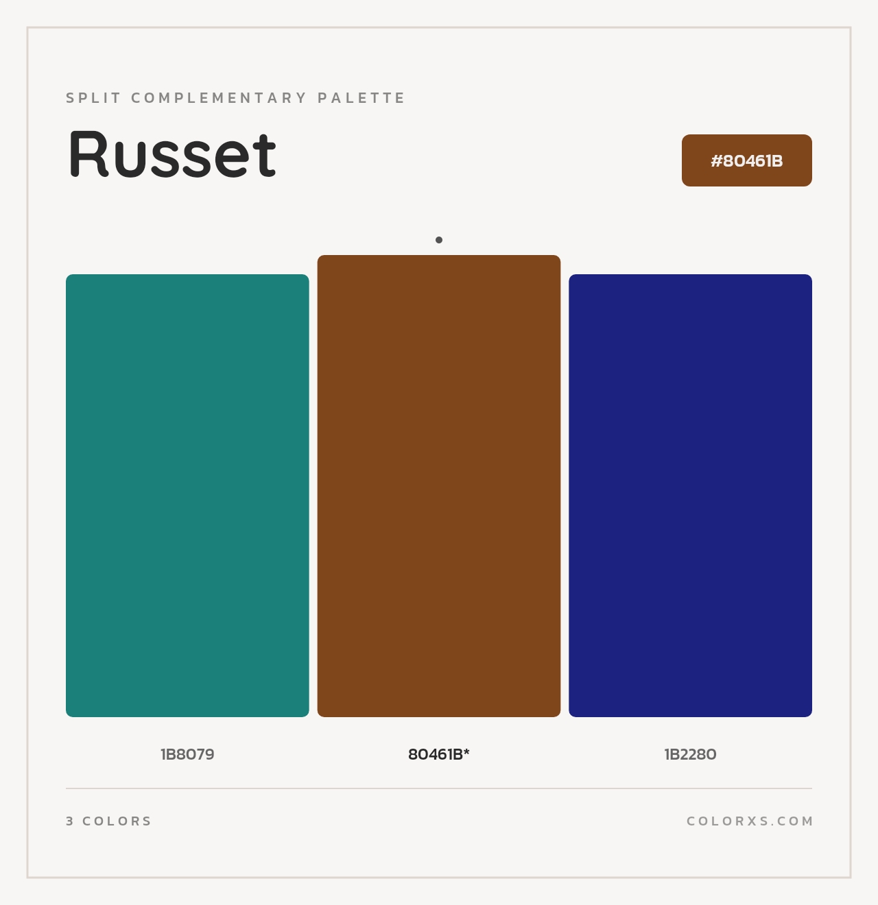 Russet - Split-Complementary Color Palette