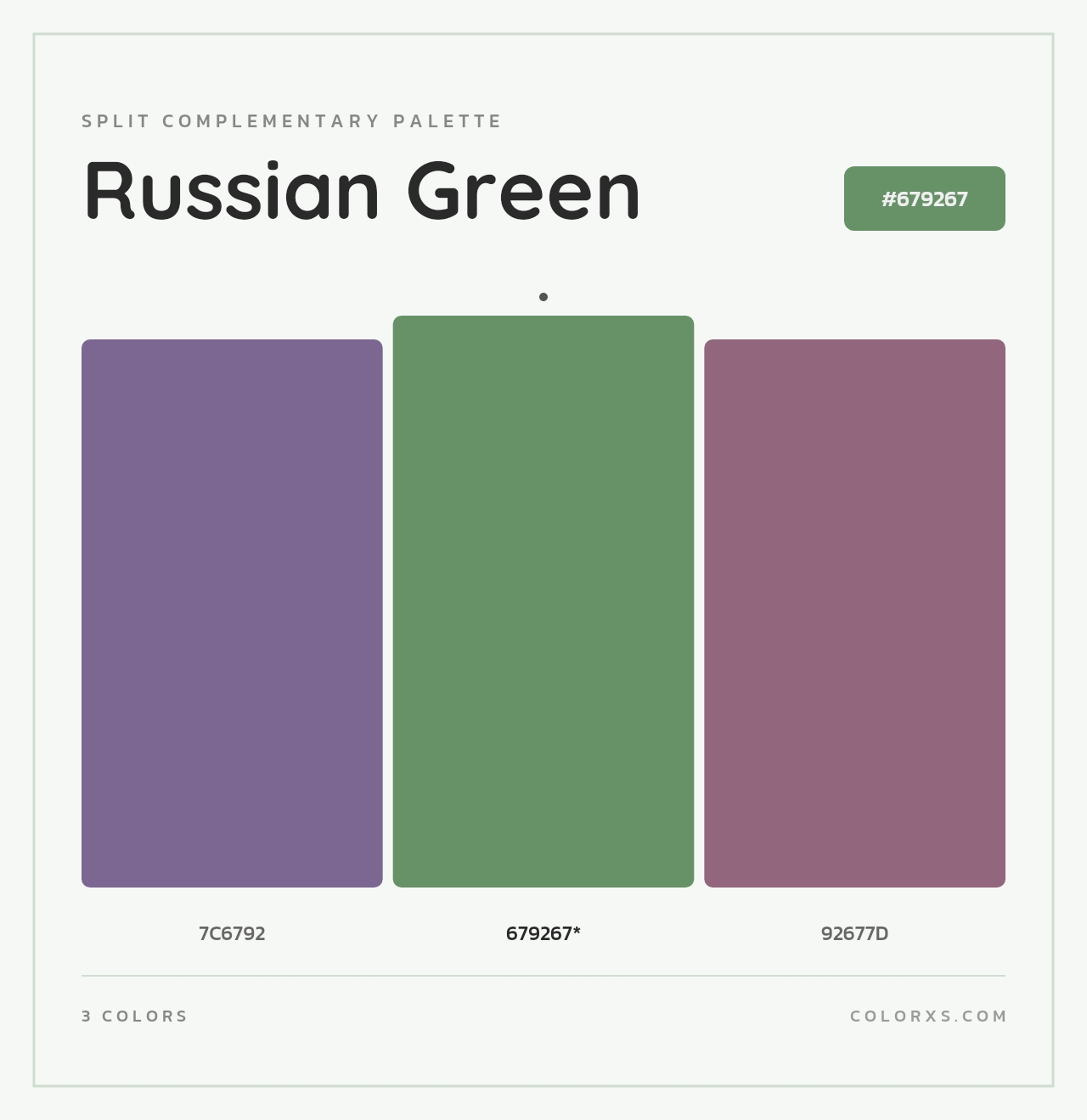 Russian Green - Split-Complementary Color Palette