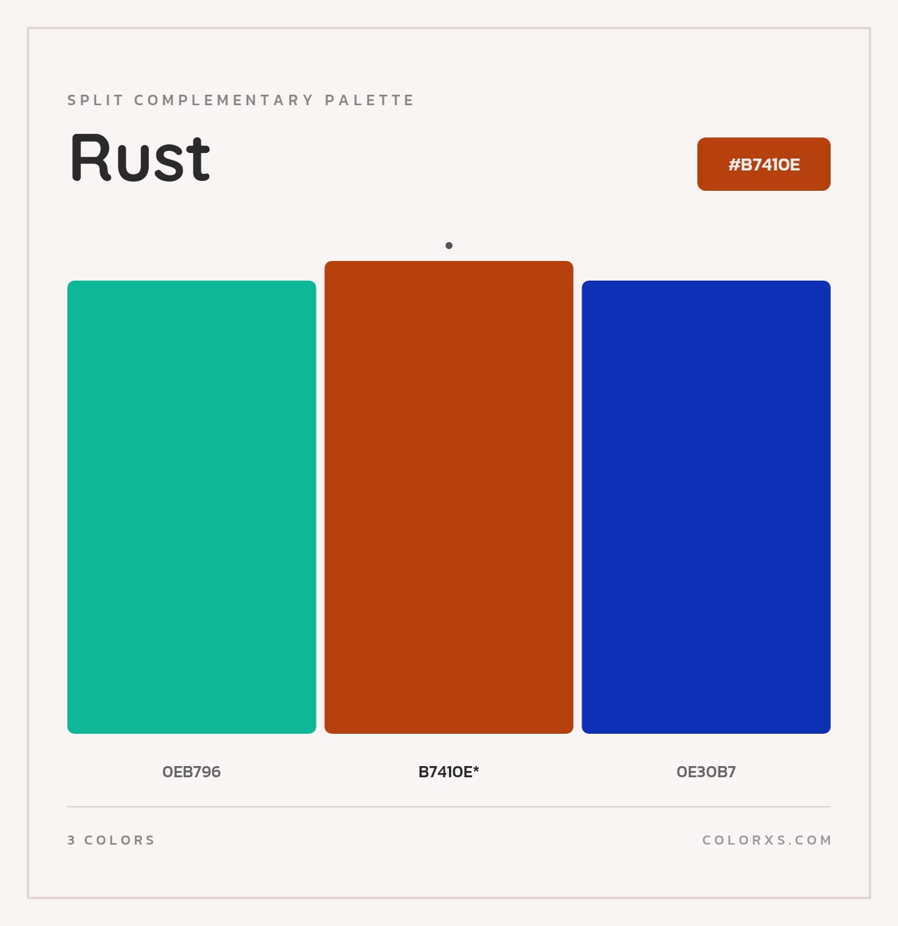 Rust - Split-Complementary Color Palette