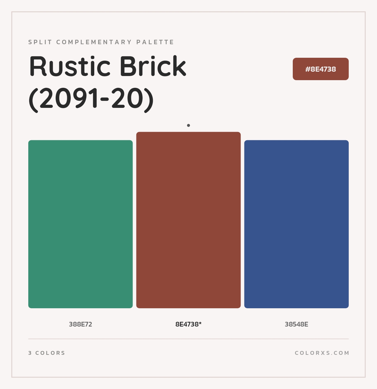 Rustic Brick (2091-20) - Split-Complementary Color Palette
