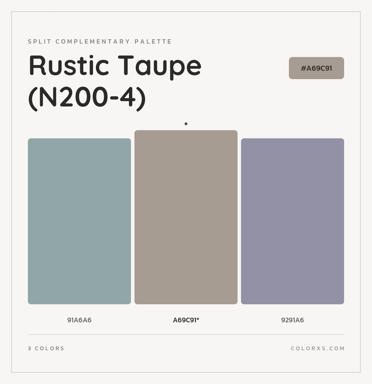 Rustic Taupe (N200-4) - Split-Complementary Color Palette