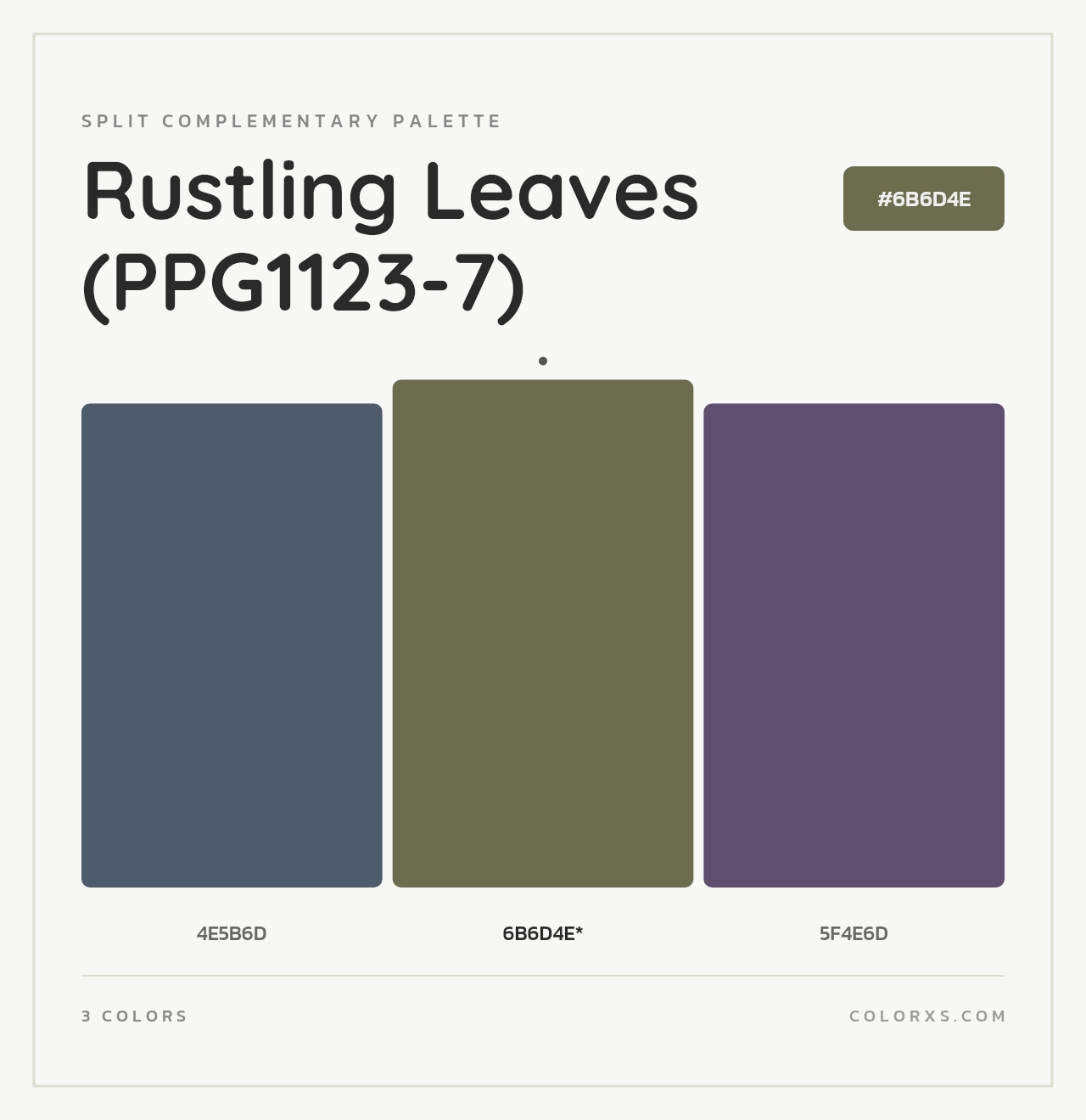 Rustling Leaves (PPG1123-7) - Split-Complementary Color Palette