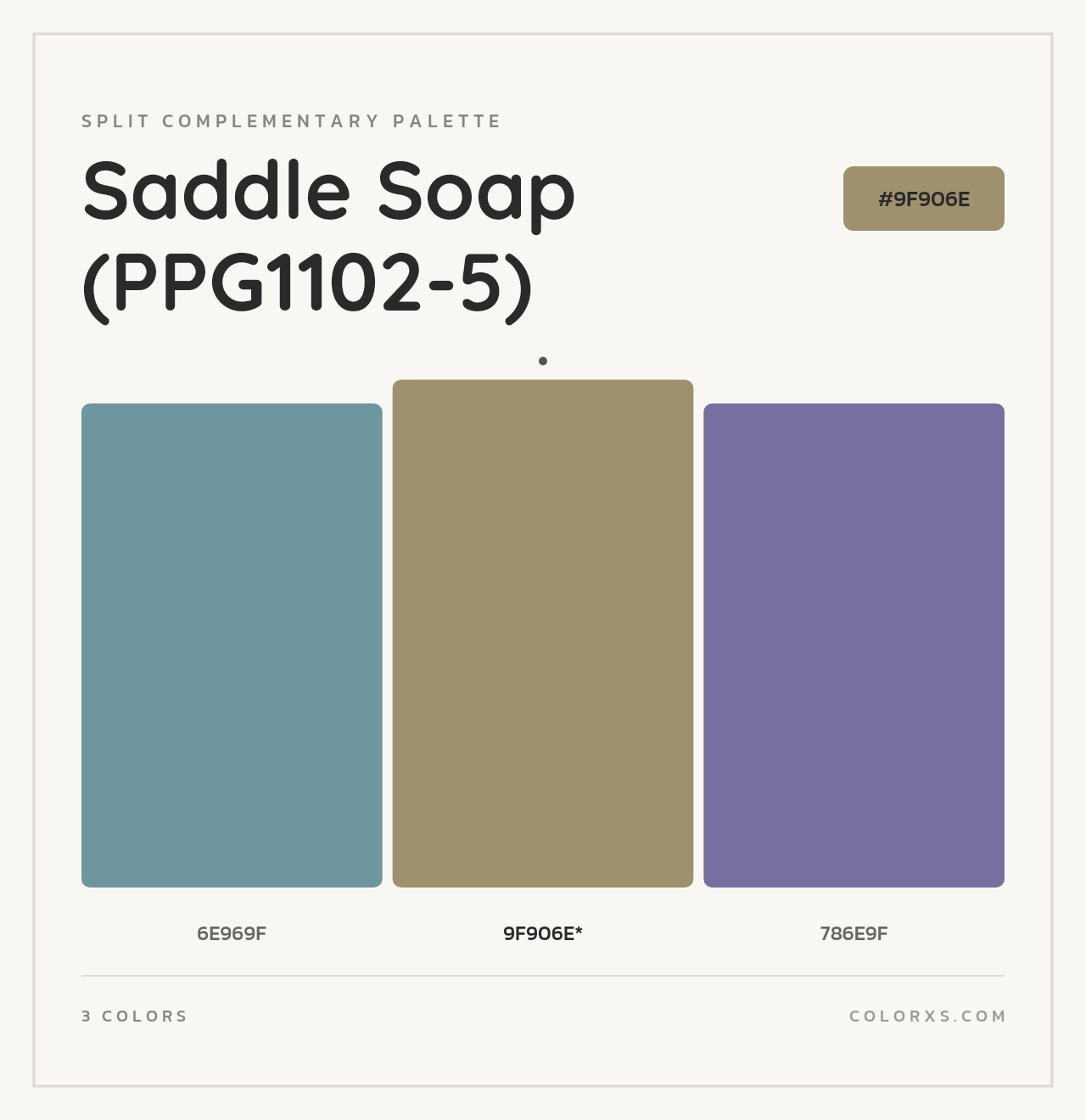 Saddle Soap (PPG1102-5) - Split-Complementary Color Palette