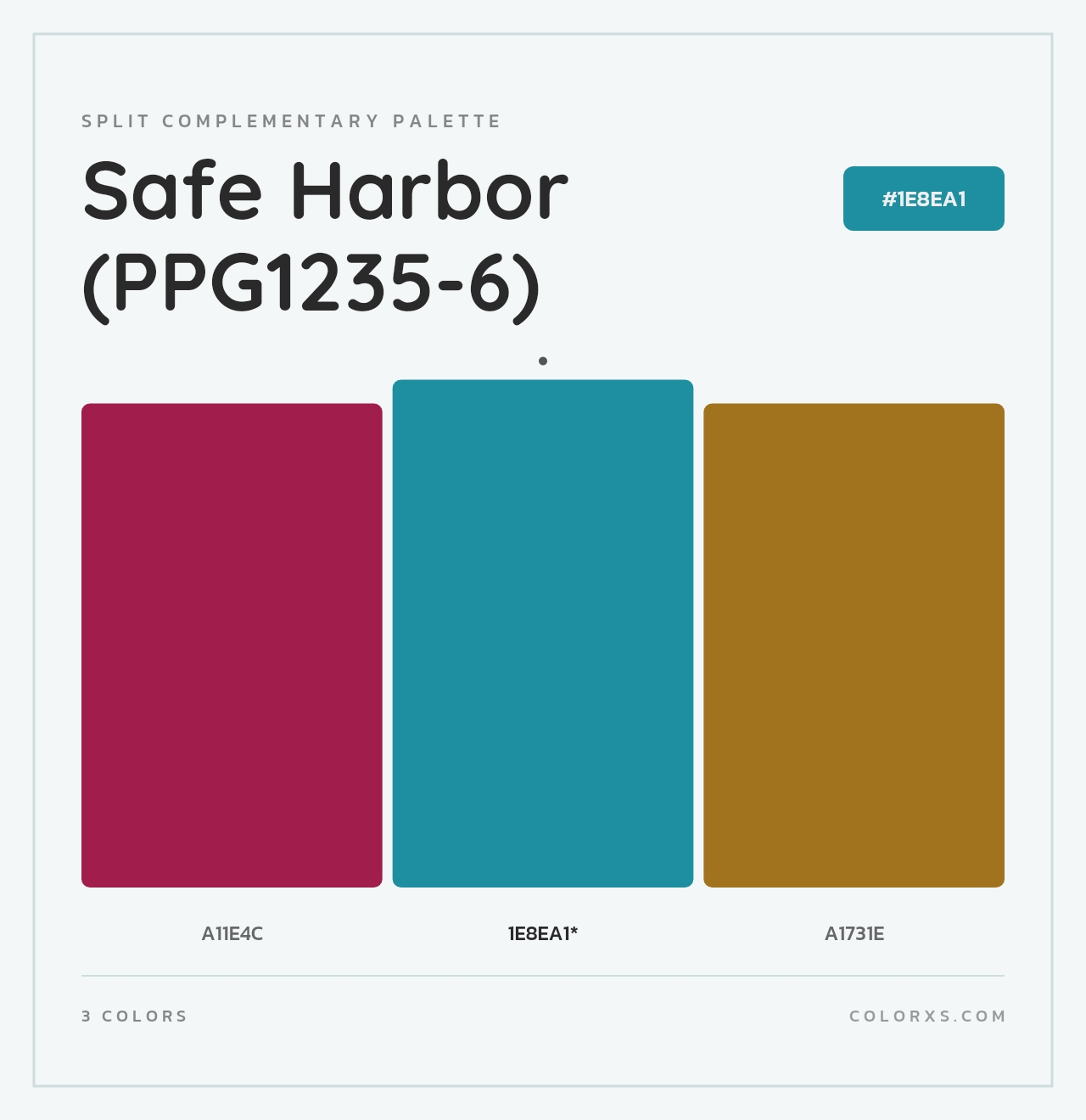 Safe Harbor (PPG1235-6) - Split-Complementary Color Palette