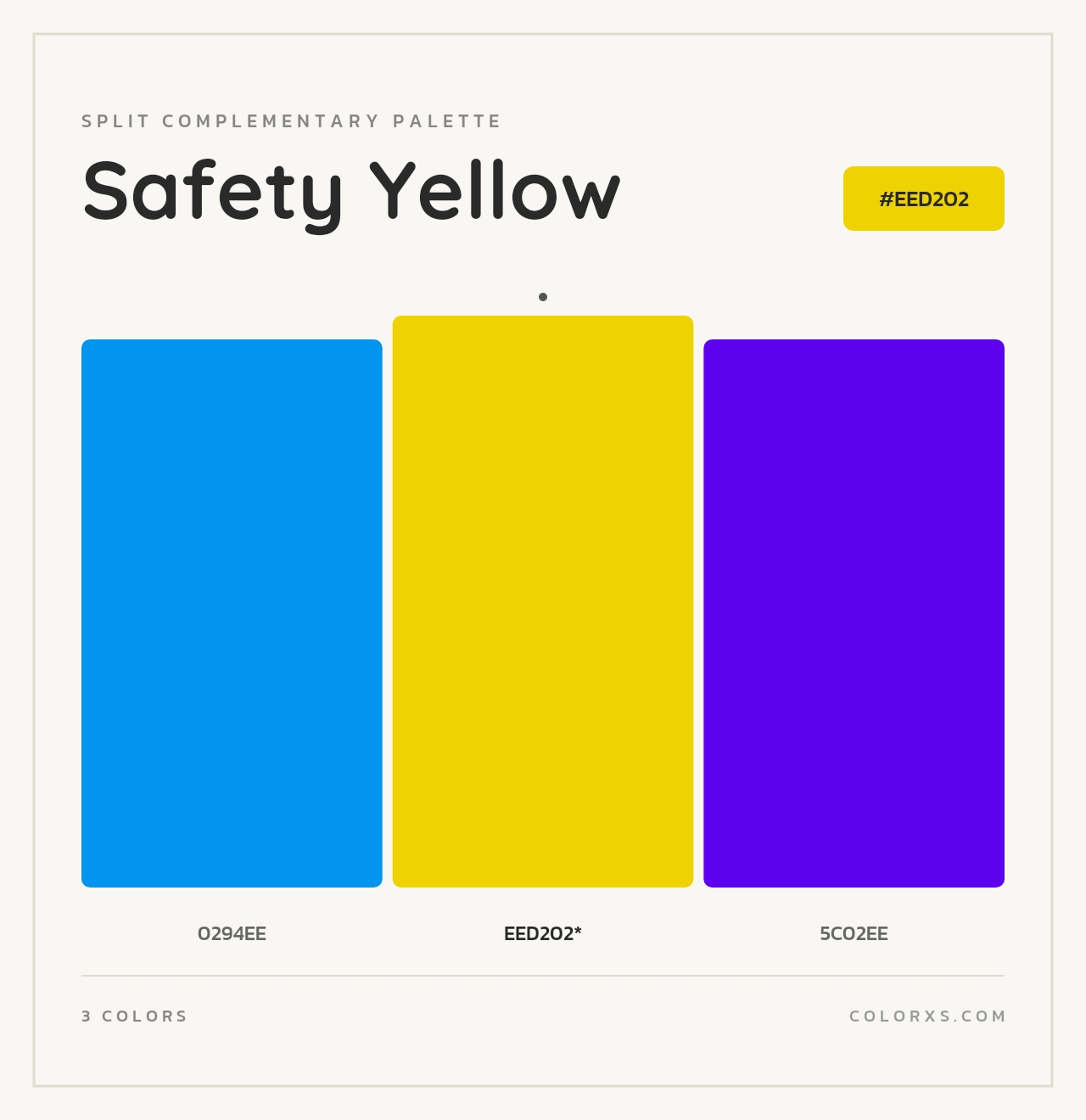 Safety Yellow - Split-Complementary Color Palette