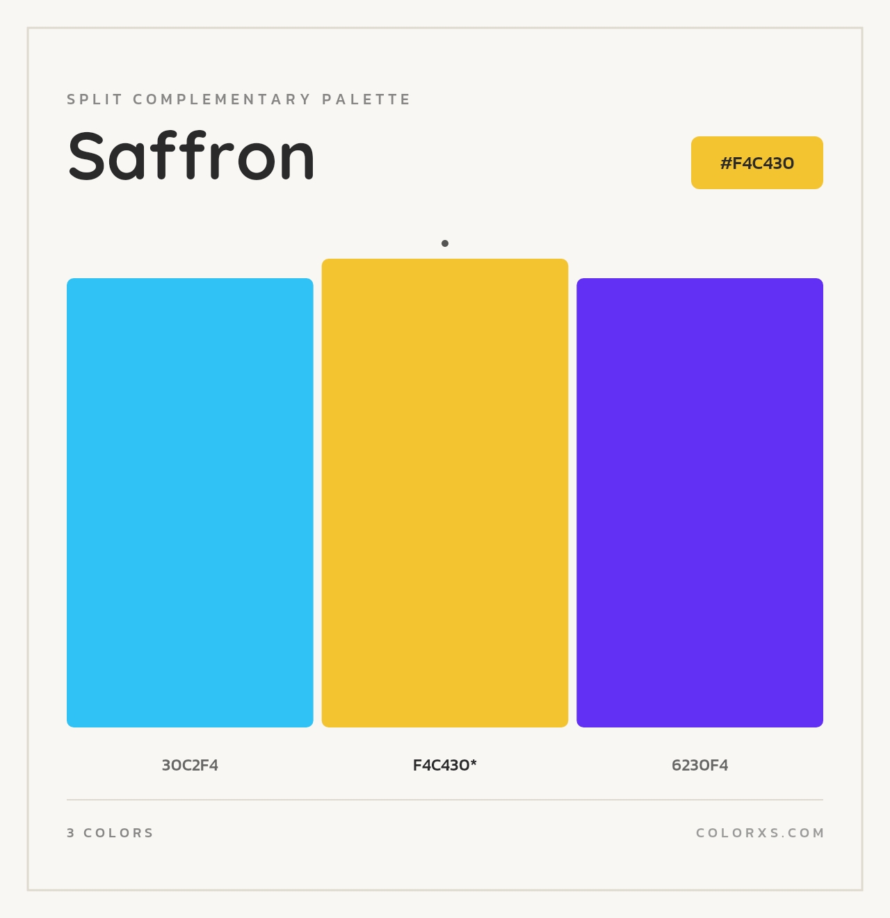 Saffron - Split-Complementary Color Palette