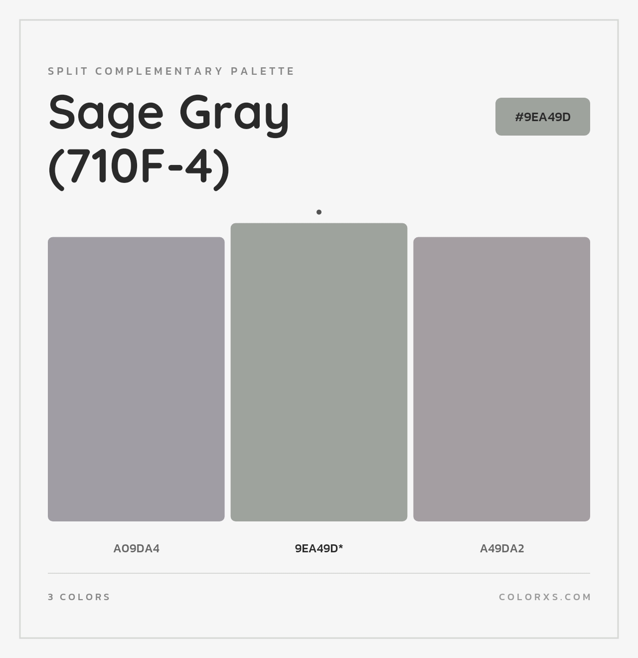 Sage Gray (710F-4) - Split-Complementary Color Palette