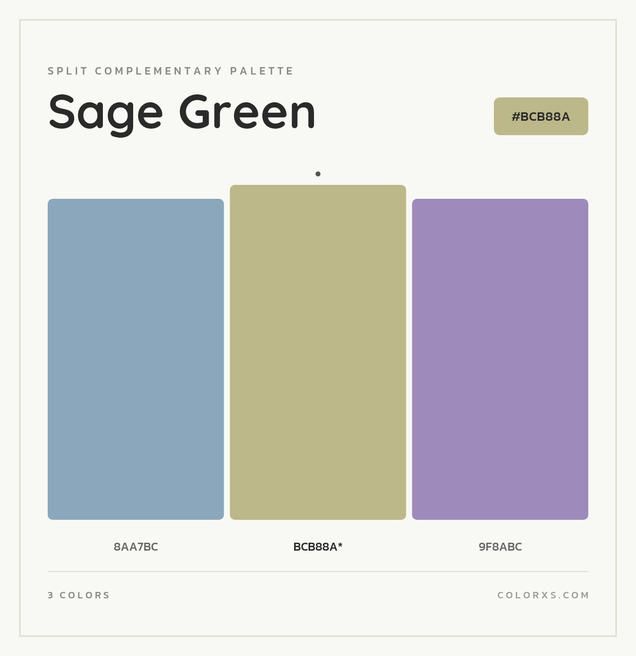 Sage Green - Split-Complementary Color Palette