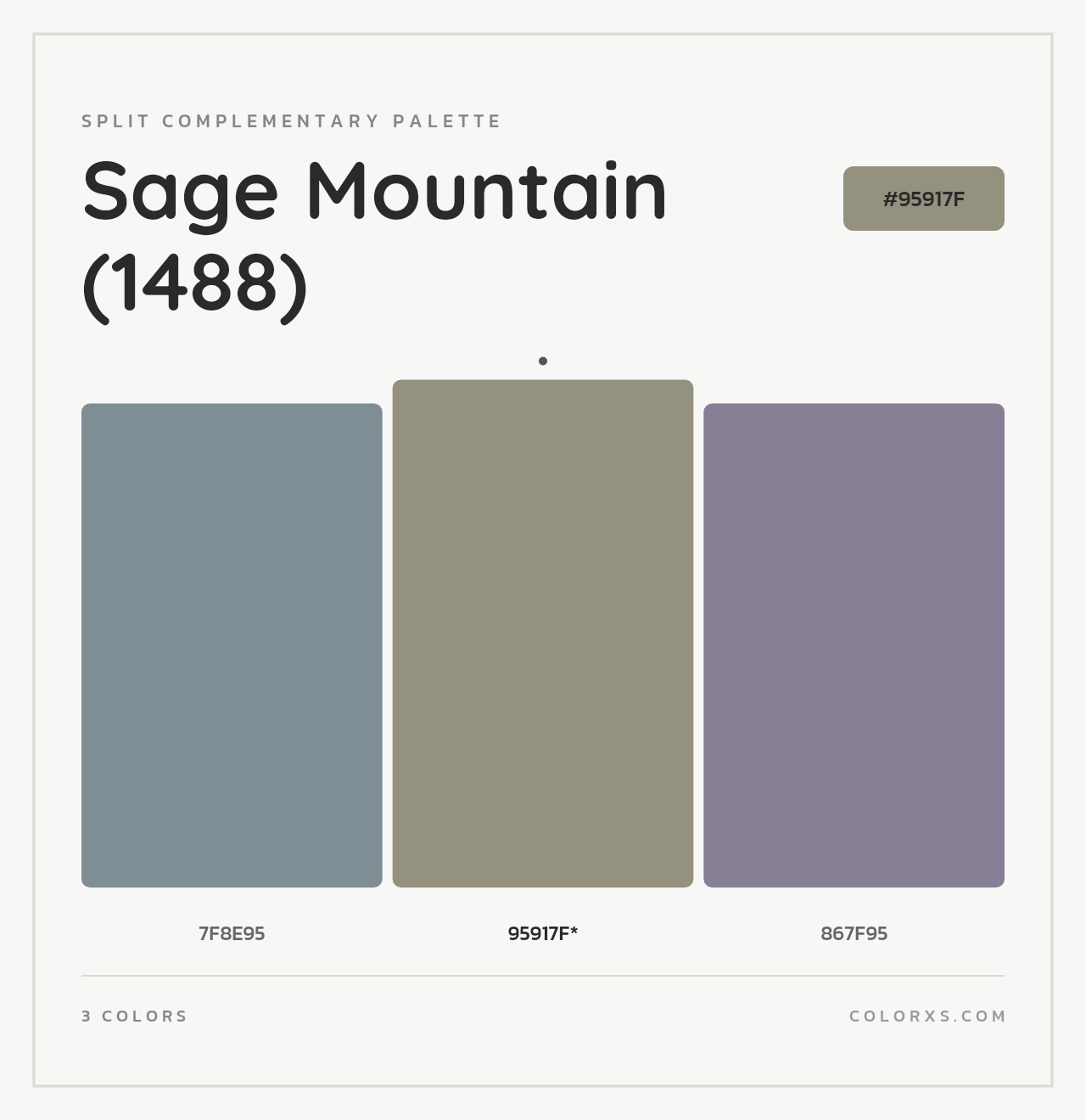 Sage Mountain (1488) - Split-Complementary Color Palette