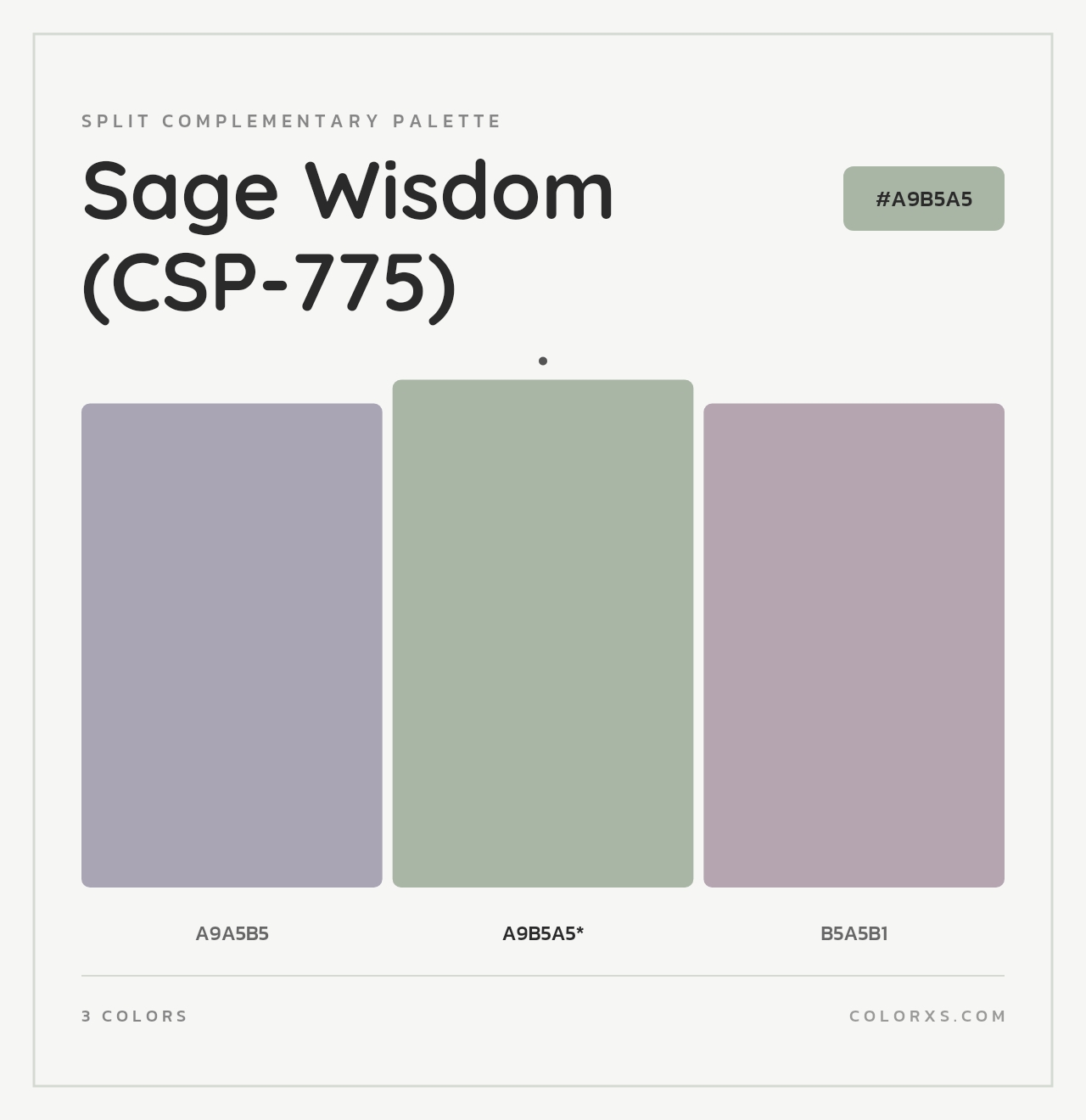 Sage Wisdom (CSP-775) - Split-Complementary Color Palette