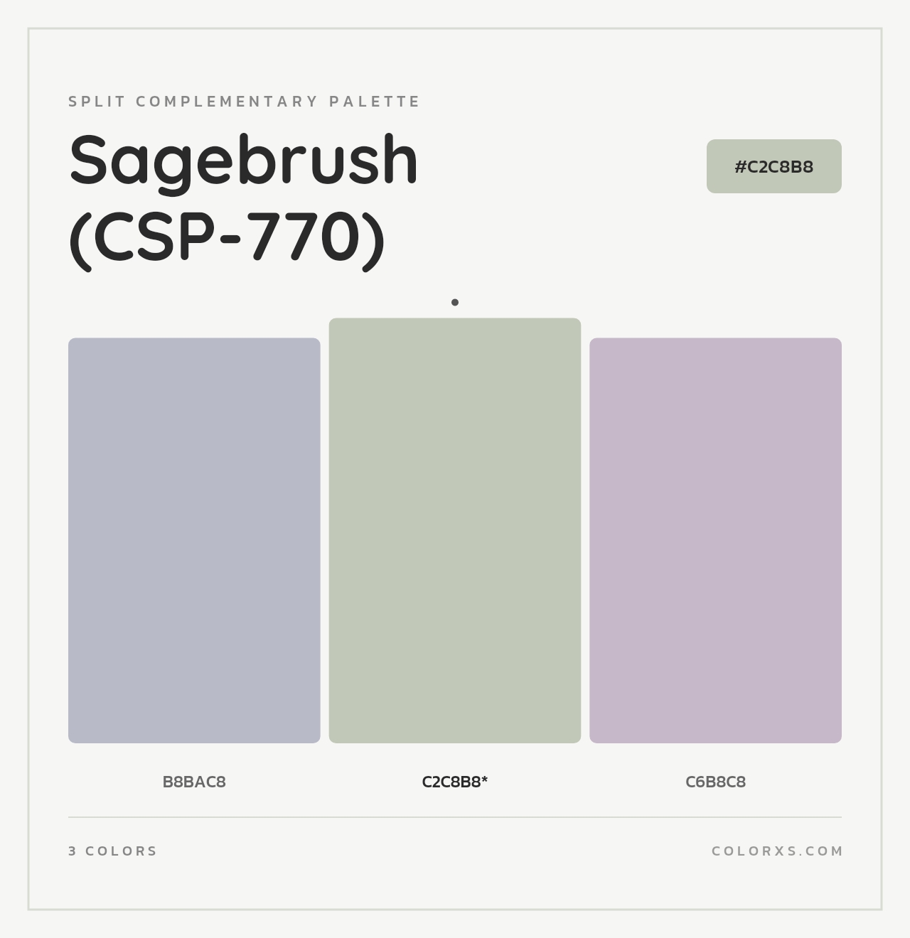 Sagebrush (CSP-770) - Split-Complementary Color Palette