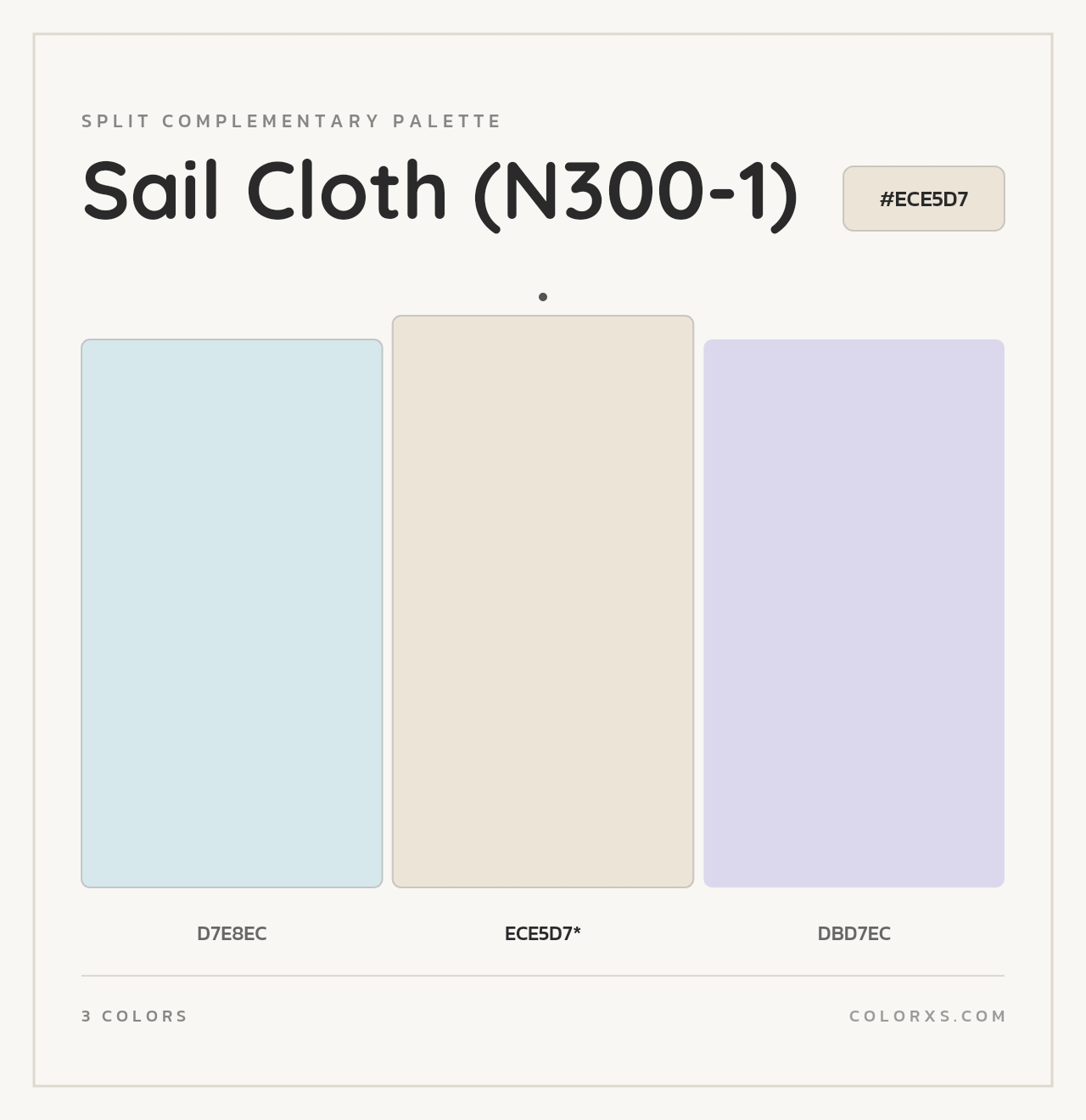 Sail Cloth (N300-1) - Split-Complementary Color Palette